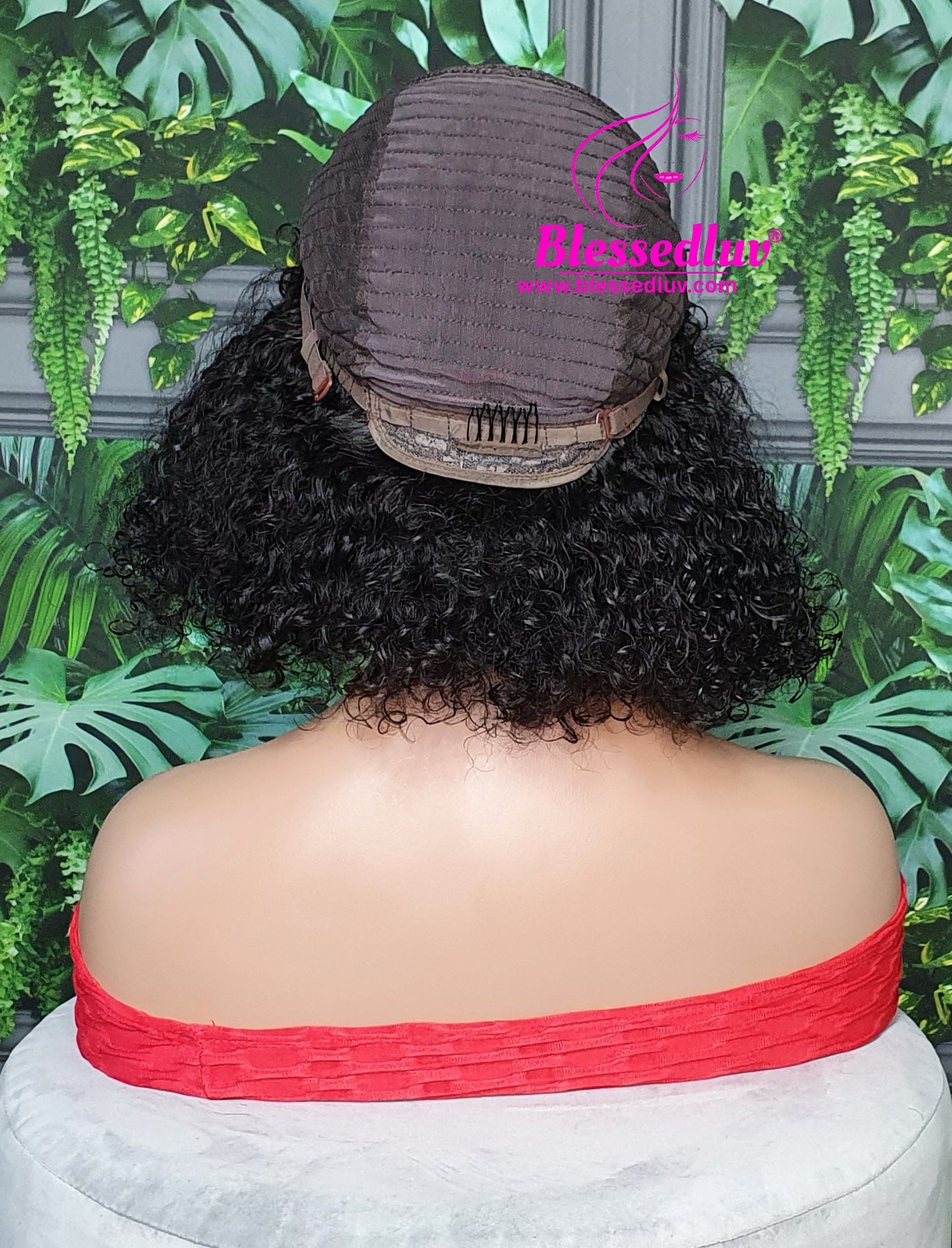 Kemi - Glueless Brazilian Curly Fringe Machine Wig-Wigs-www.blessedluv.com-Brazilianweave.com