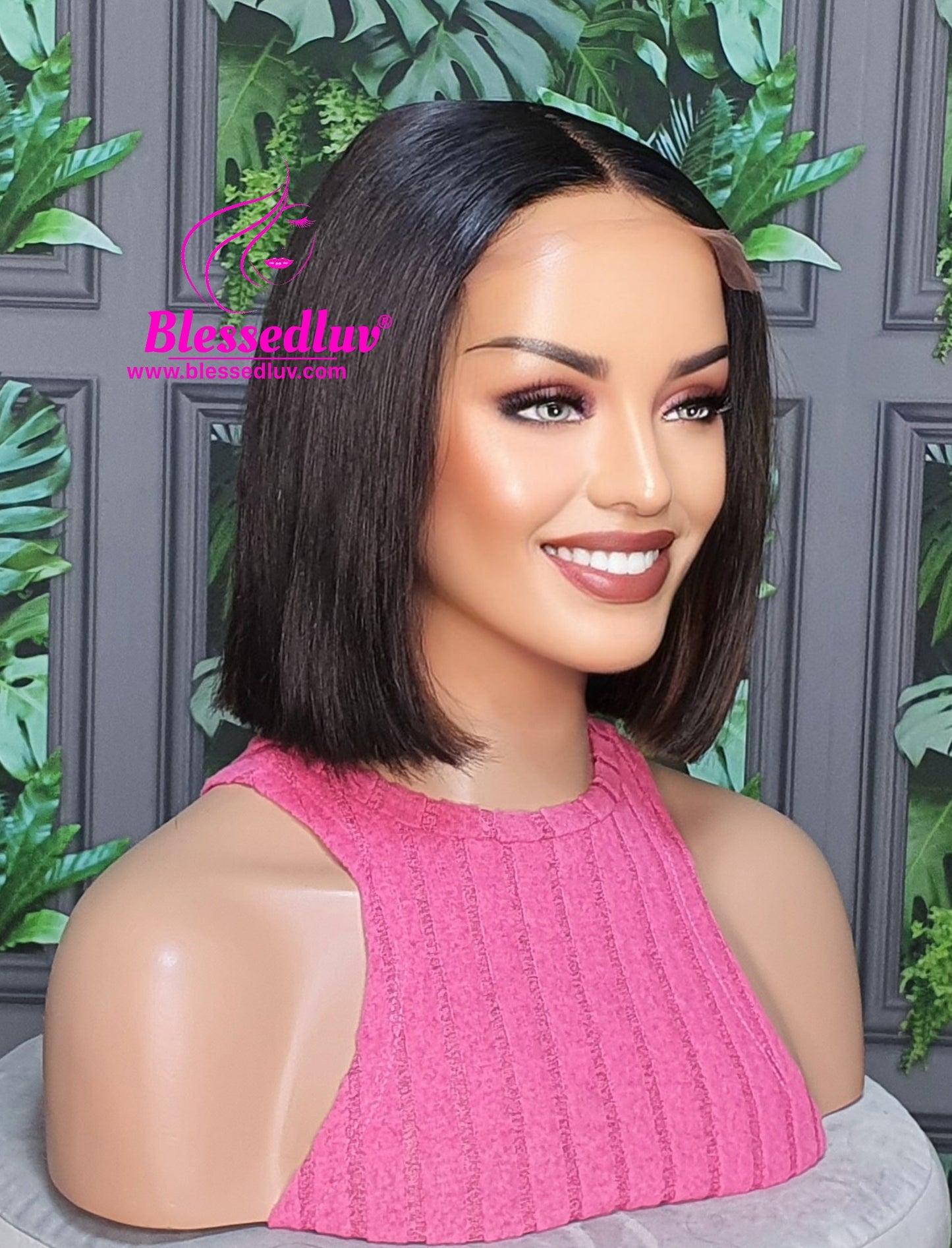 Ebony - Ombre Lace Closure Bob Wig-www.brazilianweave.com-Brazilianweave.com