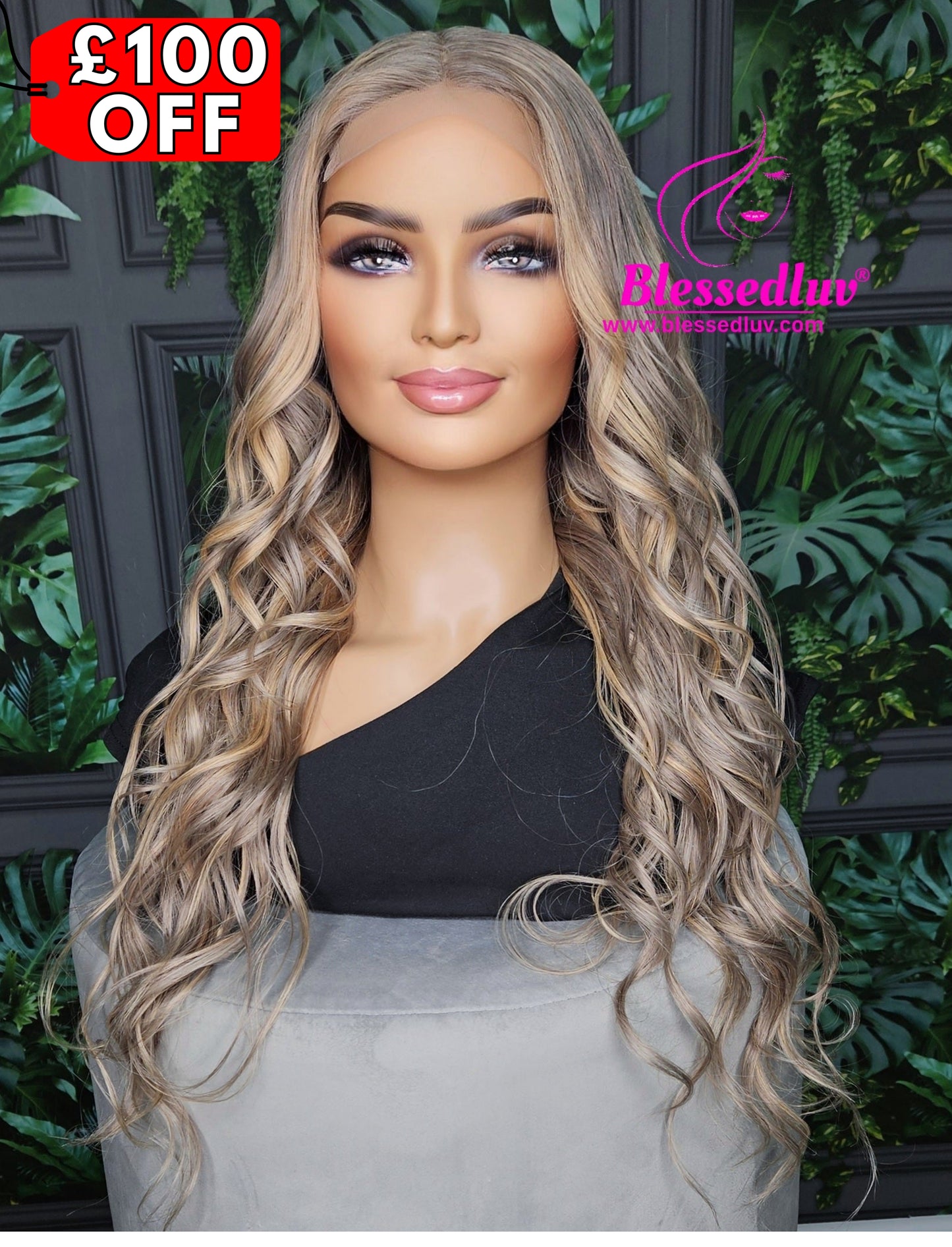 Madeline - Blonde Balayage Closure Wig - SALE-Wigs-www.blessedluv.com-Brazilianweave.com