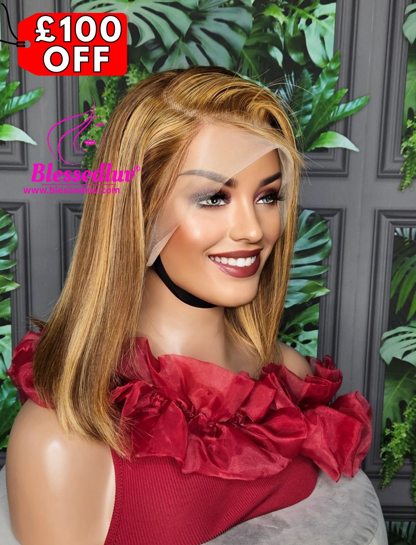 Sunny - Blonde Highlights Custom Frontal Wig-Wig-Blessedluv.com-Brazilianweave.com