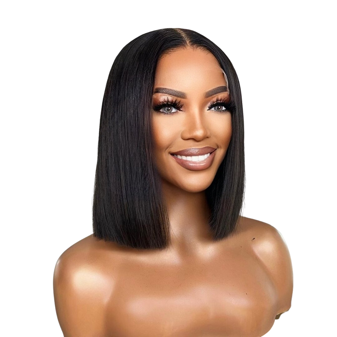 Lace Closure 10 inch & 4 Bundles Bone Straight Hair-WIG-Blessedluv.com-Brazilianweave.com