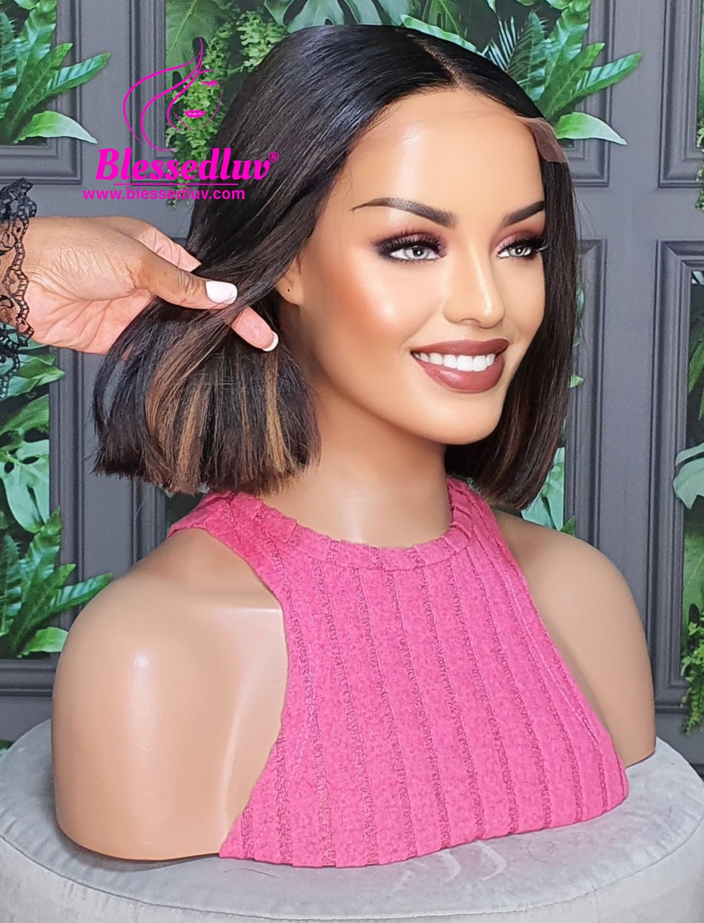 Ebony - Ombre Lace Closure Bob Wig-www.brazilianweave.com-Brazilianweave.com