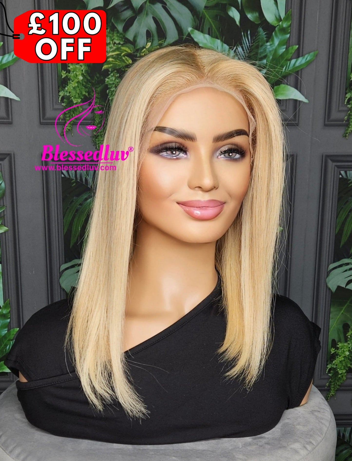 Carlie - Blonde Frontal Bob Wig - SALE-Wigs-www.blessedluv.com-Brazilianweave.com