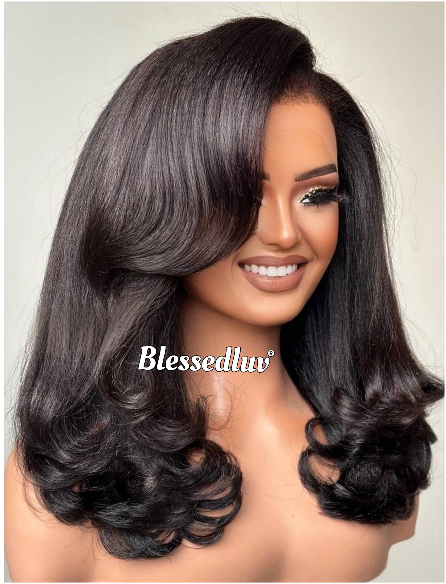 Layla - Kinky Straight Texture Ventilated Lace Wig-Blessedluv.com-Brazilianweave.com