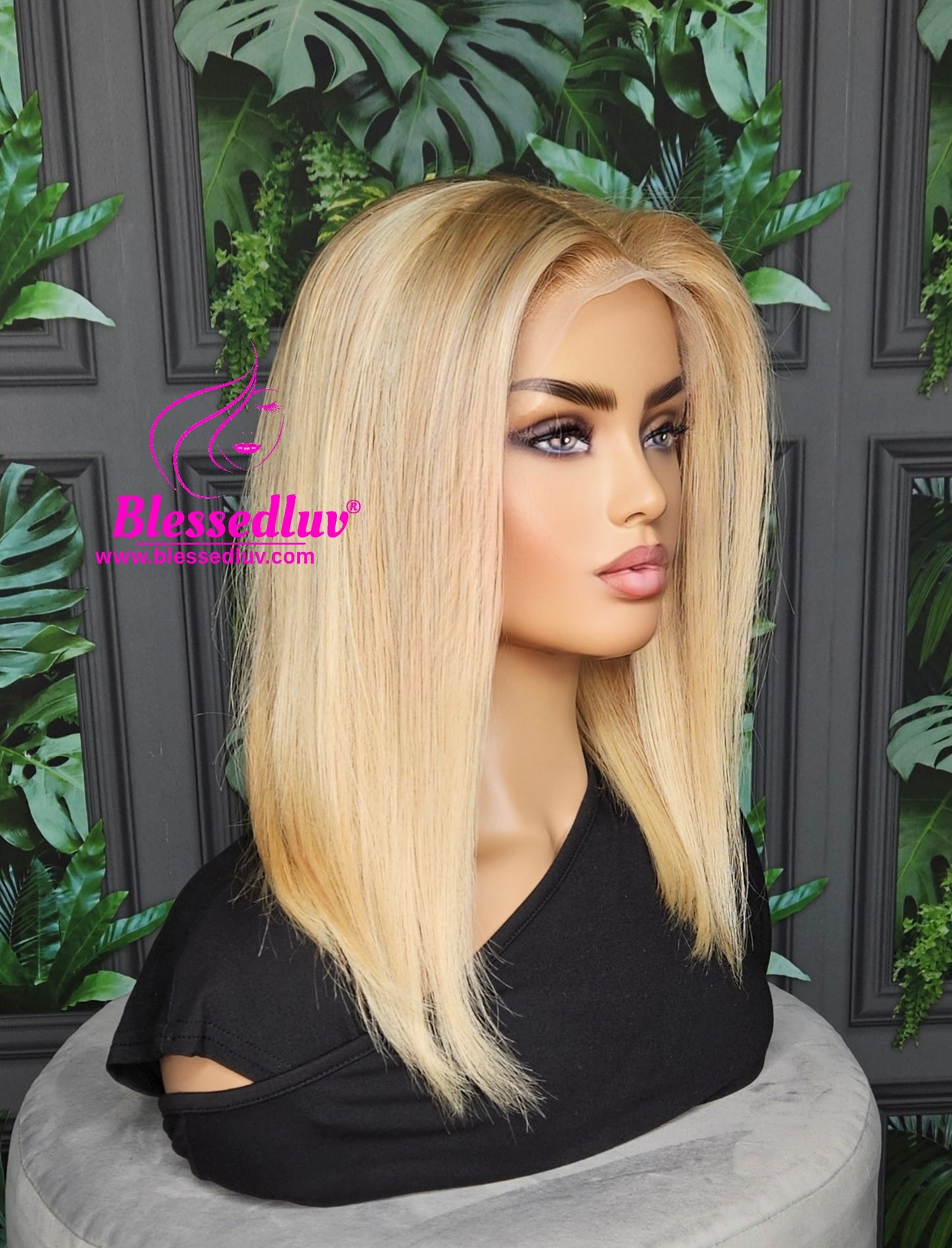 Carlie - Blonde Frontal Bob Wig - SALE-Wigs-www.blessedluv.com-Brazilianweave.com