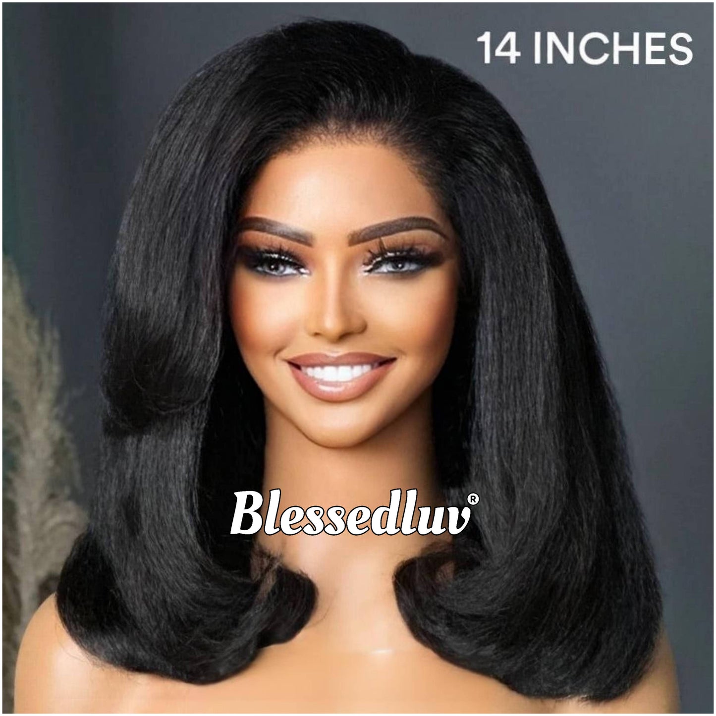 Layla - Kinky Straight Texture Ventilated Lace Wig-Blessedluv.com-Brazilianweave.com