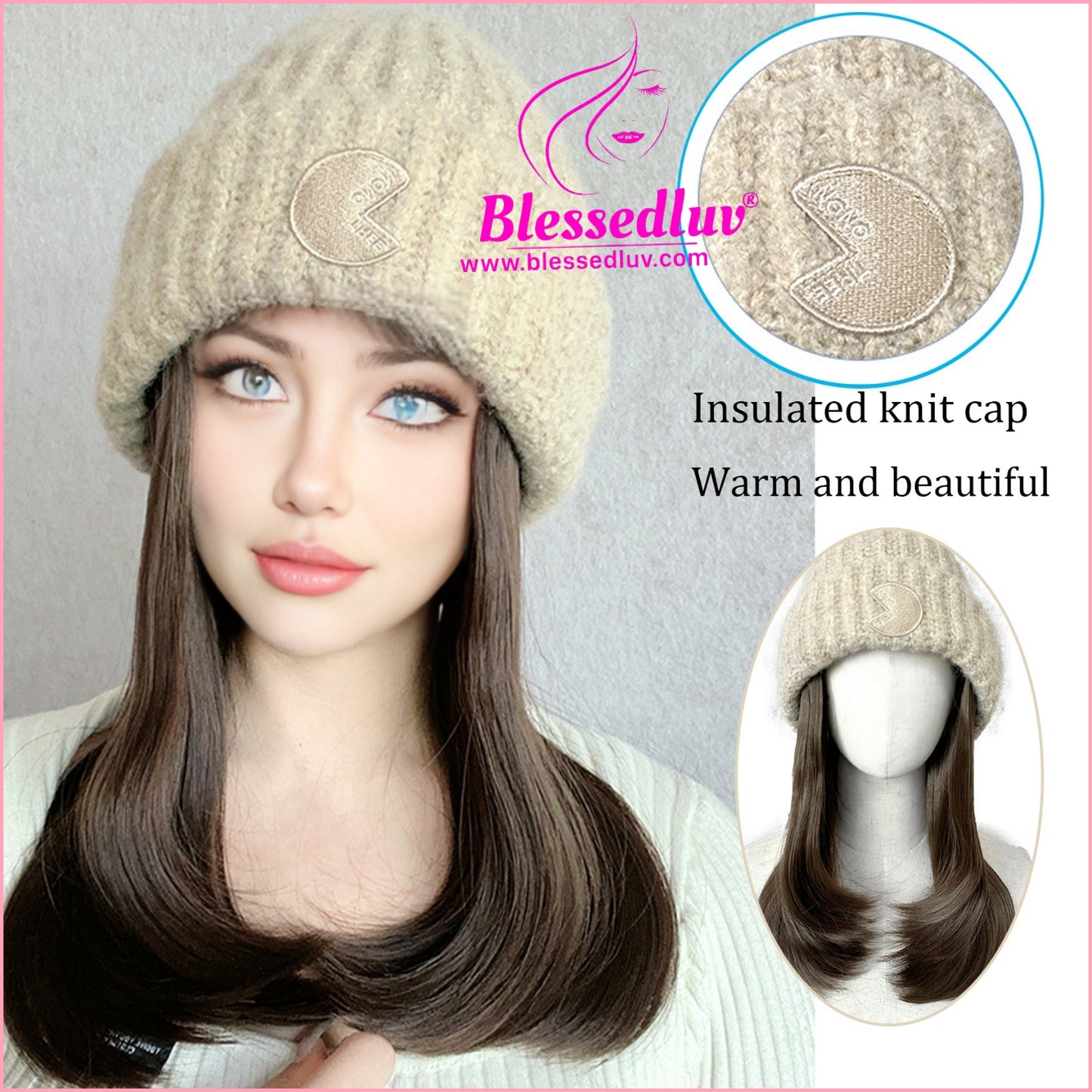 Crystal Woolly Hat Wig - Synthetic Hair Sale-WIG-Blessedluv.com-Brazilianweave.com
