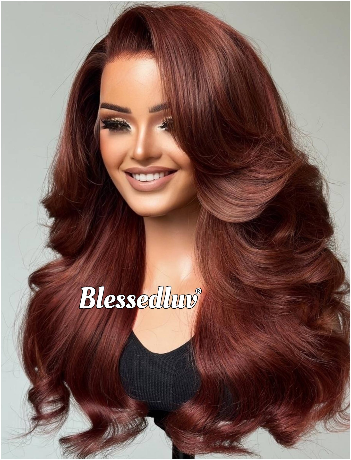 Kiara – Glueless Layered HD 13x4 Closure Lace Wig in Cherry, Ready to Wear-Blessedluv.com-Brazilianweave.com