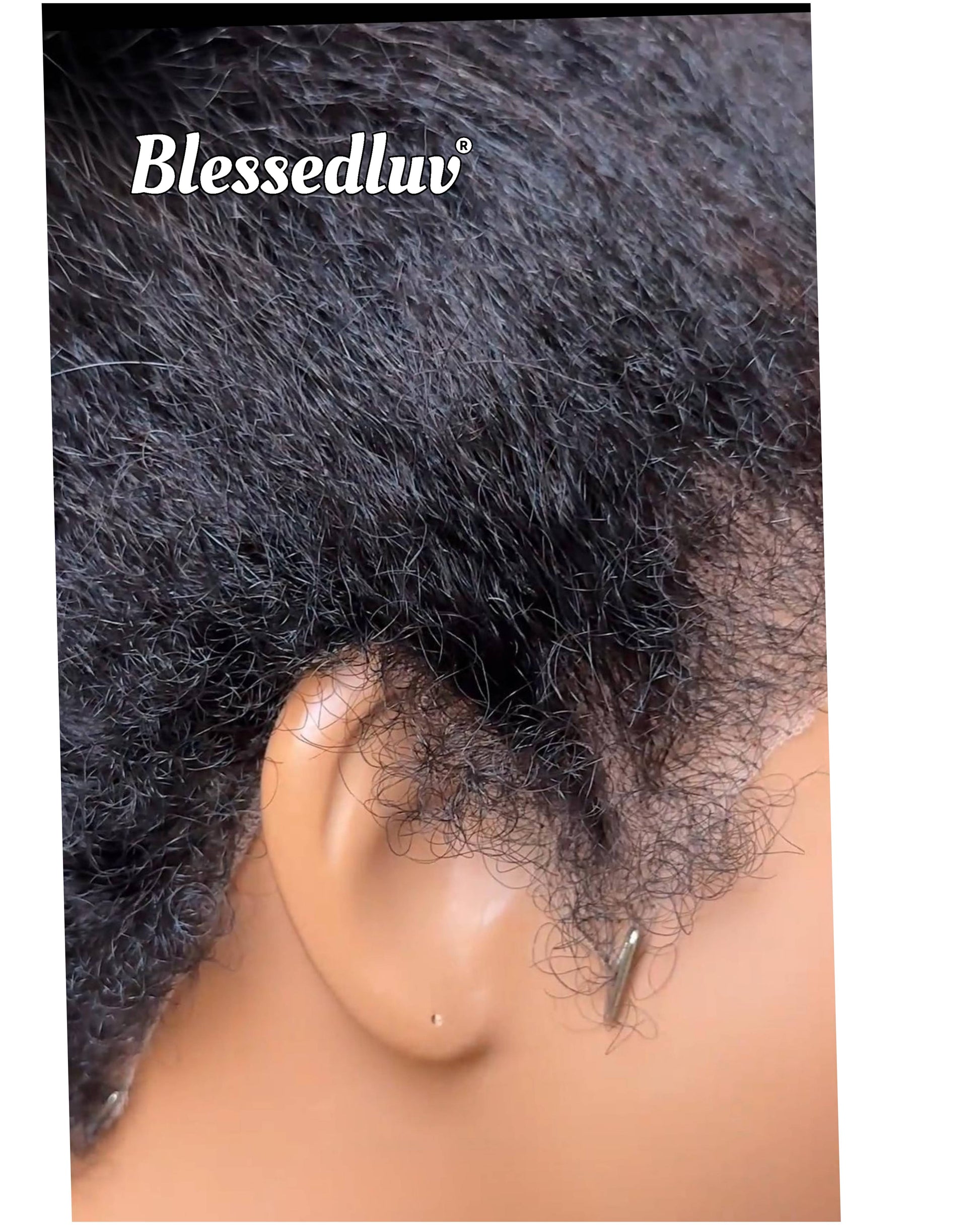 Zara - 360 Drawstring Frontal Kinky Straight Texture Ventilated Lace Wig-Blessedluv.com-Brazilianweave.com