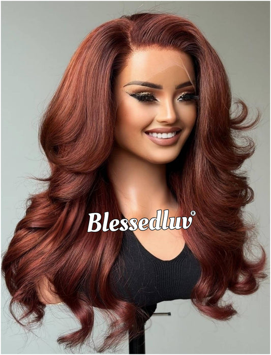 Kiara – Glueless Layered HD 13x4 Closure Lace Wig in Cherry, Ready to Wear-Blessedluv.com-Brazilianweave.com