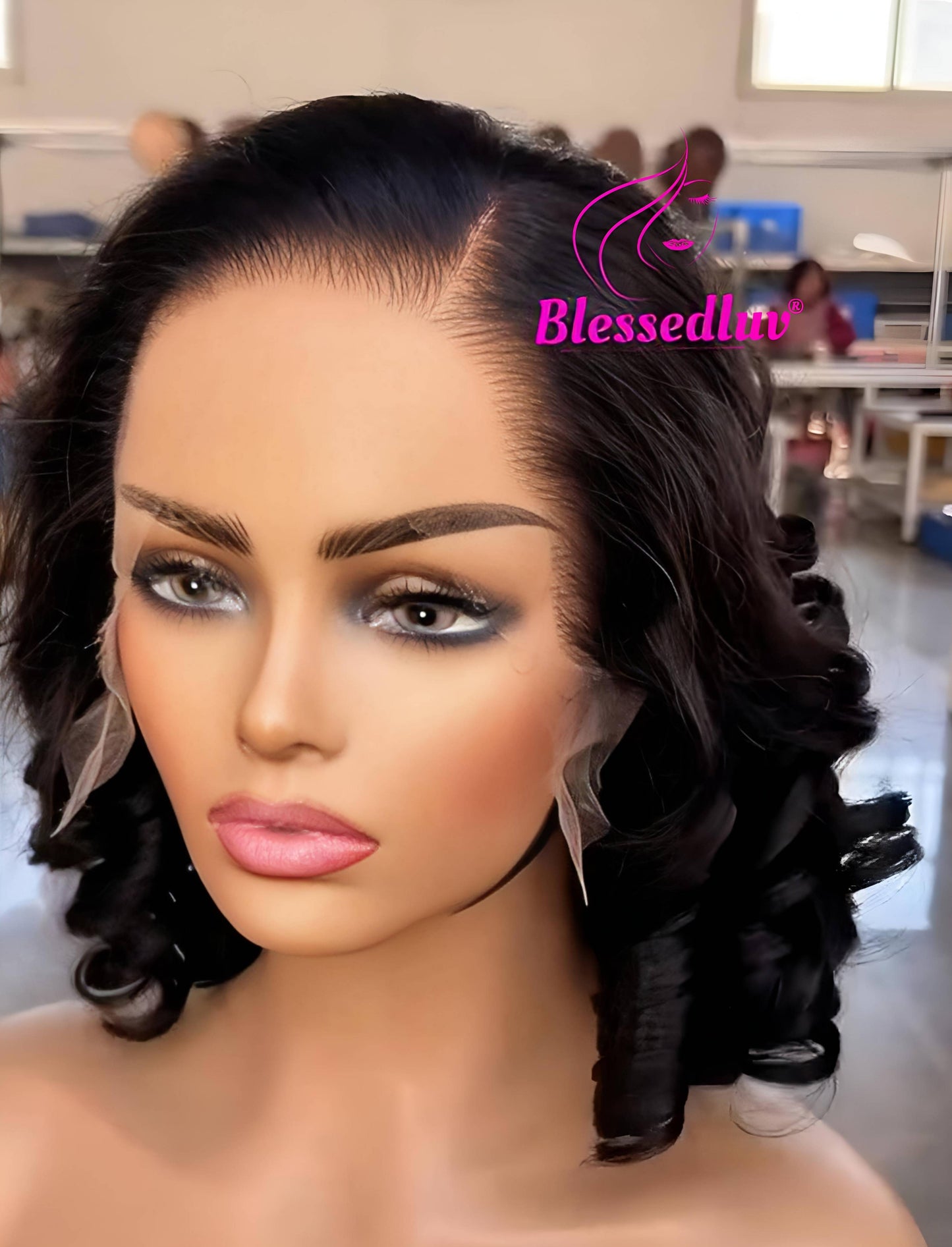 Alice - HD Lace Frontal Wig- Bouncy Curls-Wig-Blessedluv.com-Brazilianweave.com