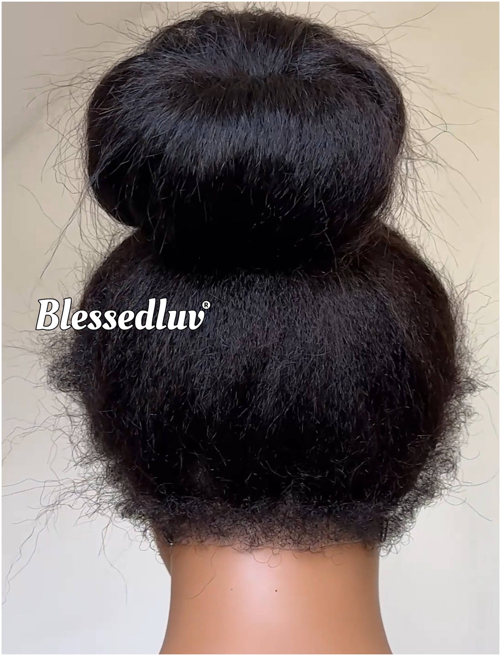 Zara - 360 Drawstring Frontal Kinky Straight Texture Ventilated Lace Wig-Blessedluv.com-Brazilianweave.com