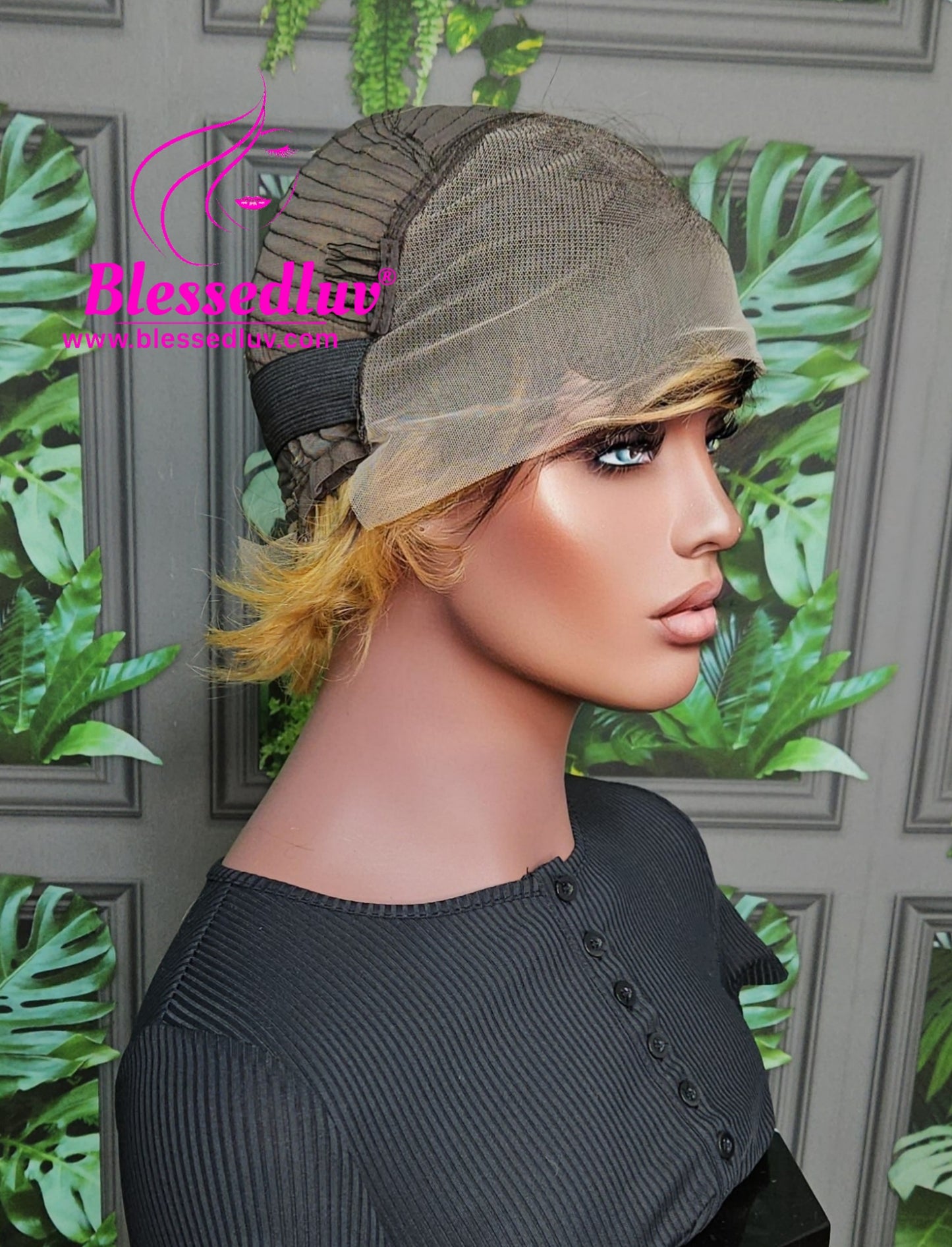 Elena - Pixie Glueless Ombré Blonde Lace Frontal Wig - Affordable Collection-Wigs-www.blessedluv.com-Brazilianweave.com