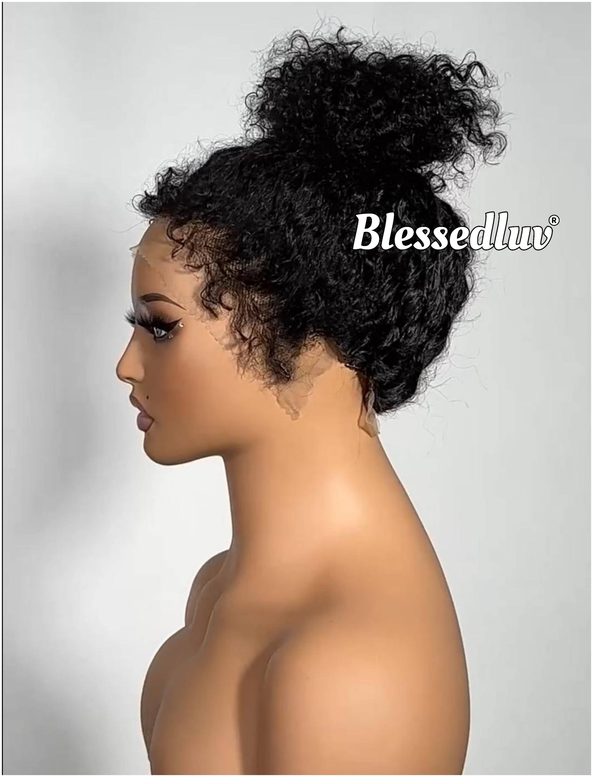 Victoria - Curly 360 Drawstring Frontal Kinky Straight Texture Ventilated Lace Wig-Blessedluv.com-Brazilianweave.com