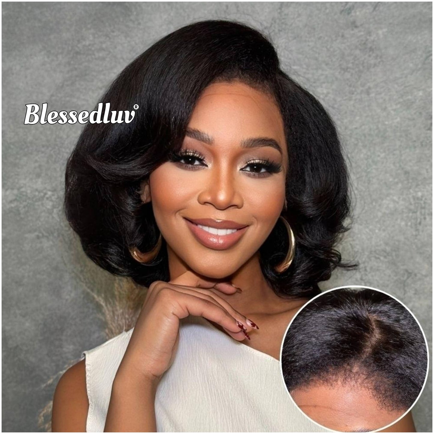 Pauline - 4C Texture Ventilated Bob Wig-Blessedluv.com-Brazilianweave.com