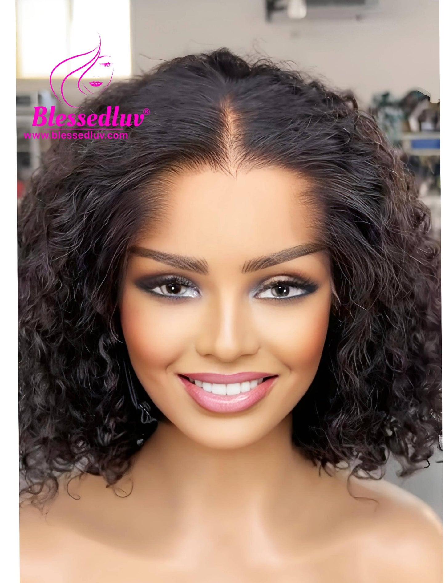 Vivian Lagos Hairline HD Lace Frontal Curly Bob Wig-Wig-www.blessedluv.com-Brazilianweave.com