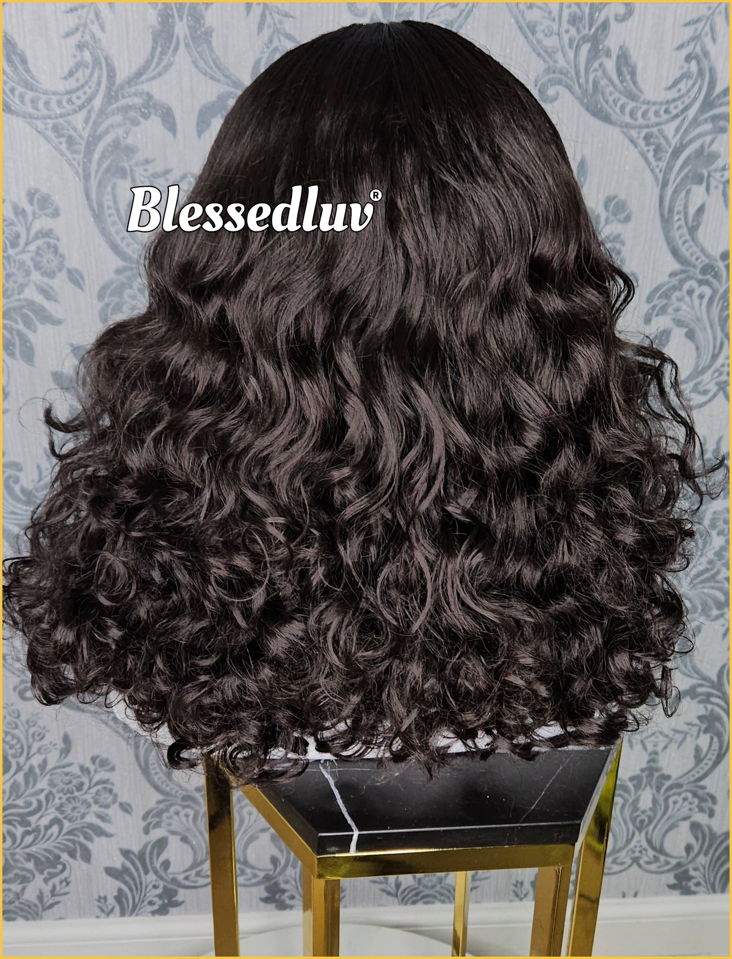 Abi – Yaki Curly Human Blend Synthetic Lace Wig-Wig-Blessedluv.com-Brazilianweave.com