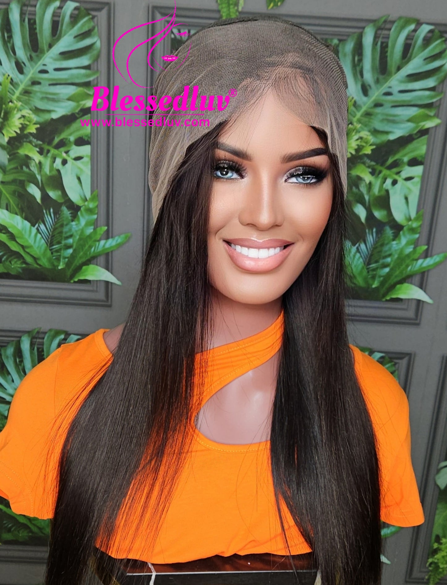 Addanna - 360 Frontal Curly Wig - Straight Double Drawn Collection-WIG-Blessedluv.com-Brazilianweave.com