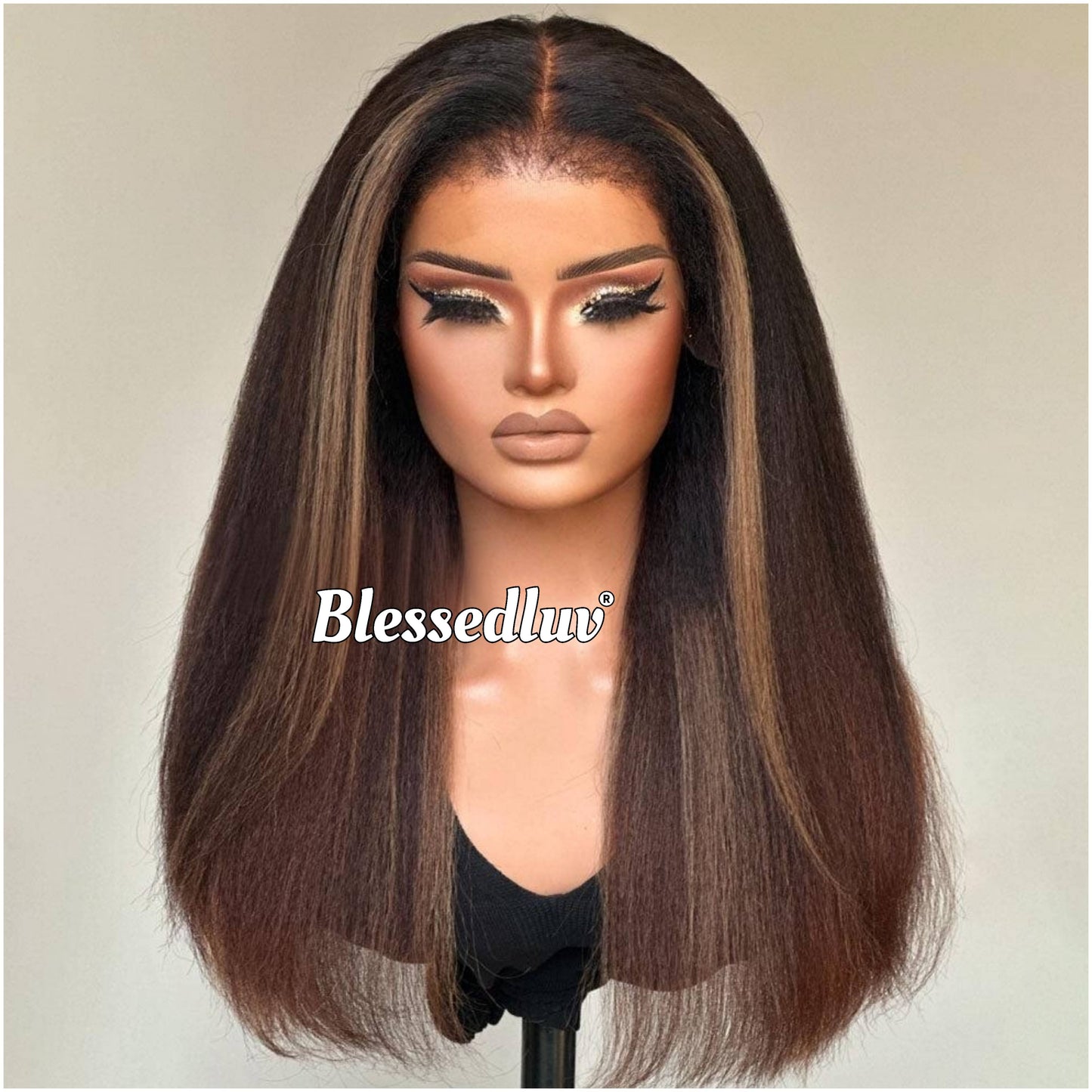 Gloria - 4c Texture Ventilated Kinky Wig-Blessedluv.com-Brazilianweave.com