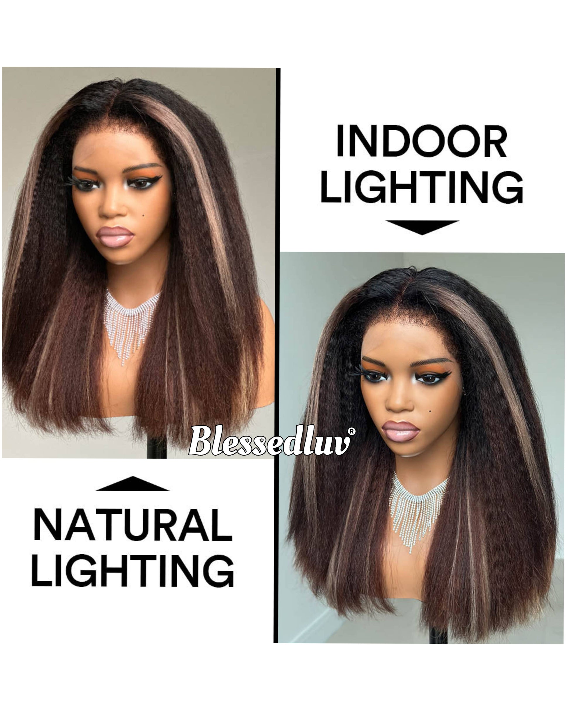 Gloria - 4c Texture Ventilated Kinky Wig-Blessedluv.com-Brazilianweave.com