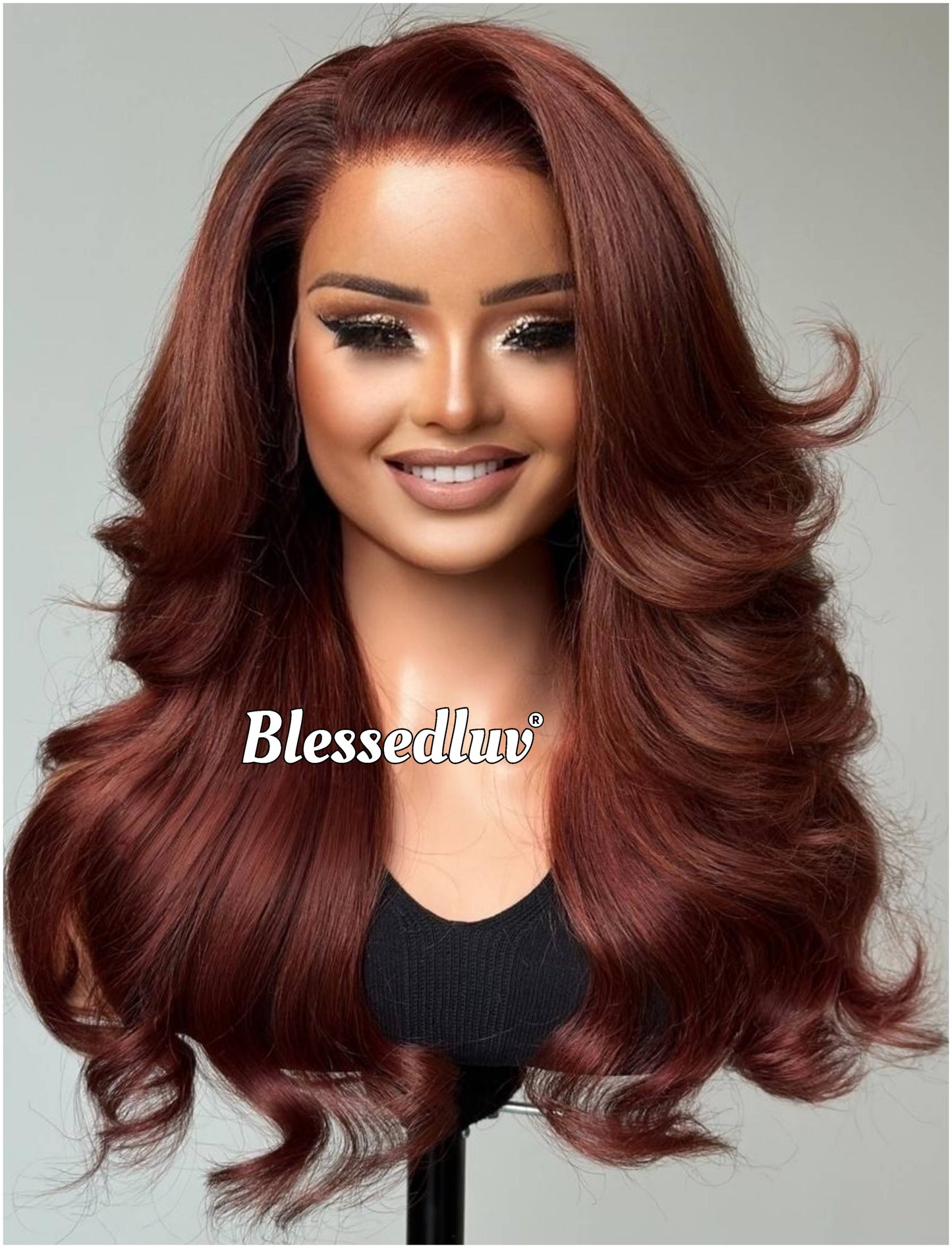 Kiara – Glueless Layered HD 13x4 Closure Lace Wig in Cherry, Ready to Wear-Blessedluv.com-Brazilianweave.com