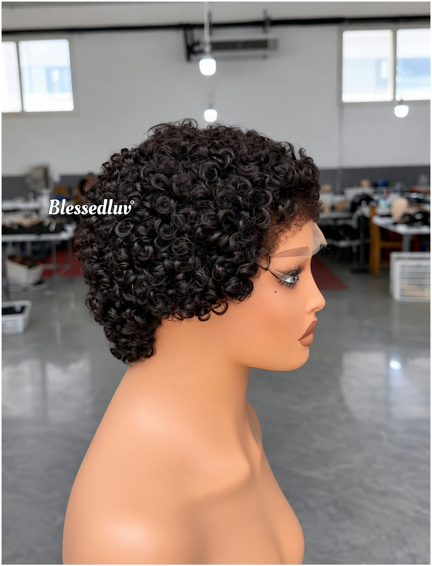 Heather – 5x5 Closure Afro Curly Pixie Glueless Lace Wig, Ready to Wear-Blessedluv.com-Brazilianweave.com