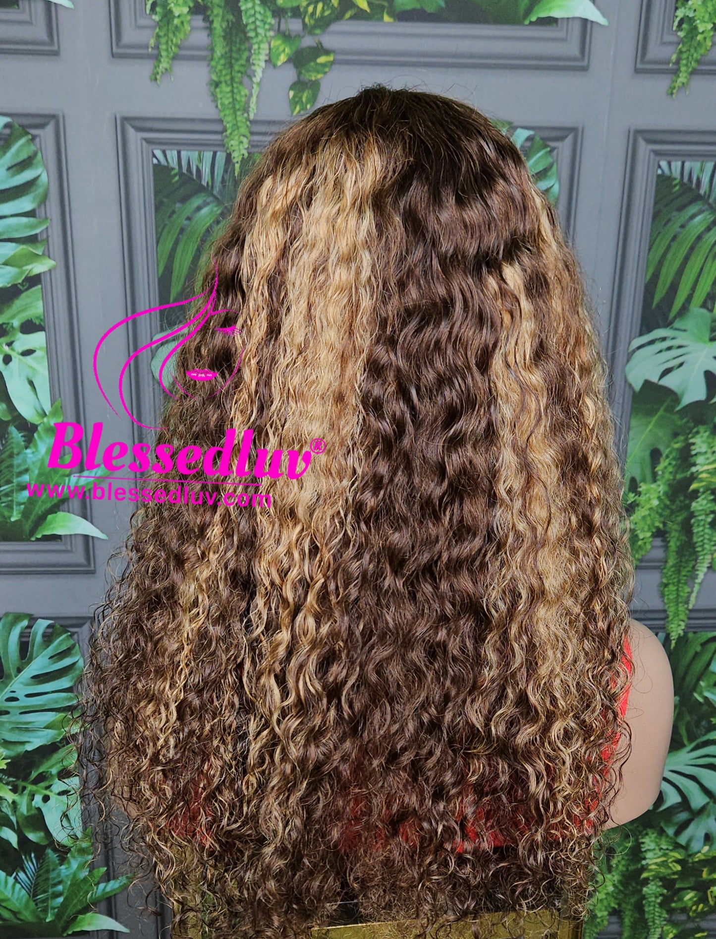 Hana - Glueless Highlights Curly Frontal Wig-Wigs-www.blessedluv.com-Brazilianweave.com