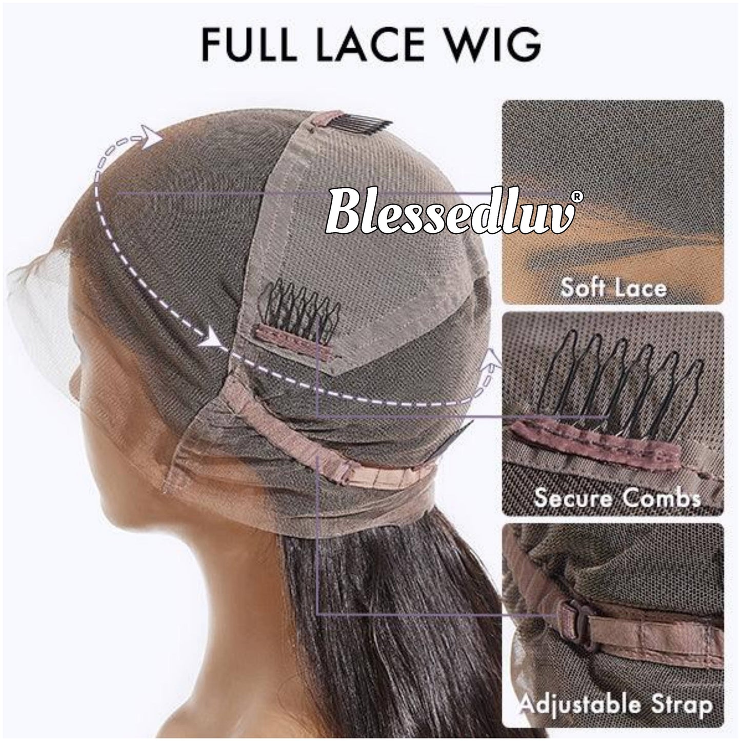 Lella – Pixie Cut Glueless Full Lace Wig, Ready to Wear-Blessedluv.com-Brazilianweave.com
