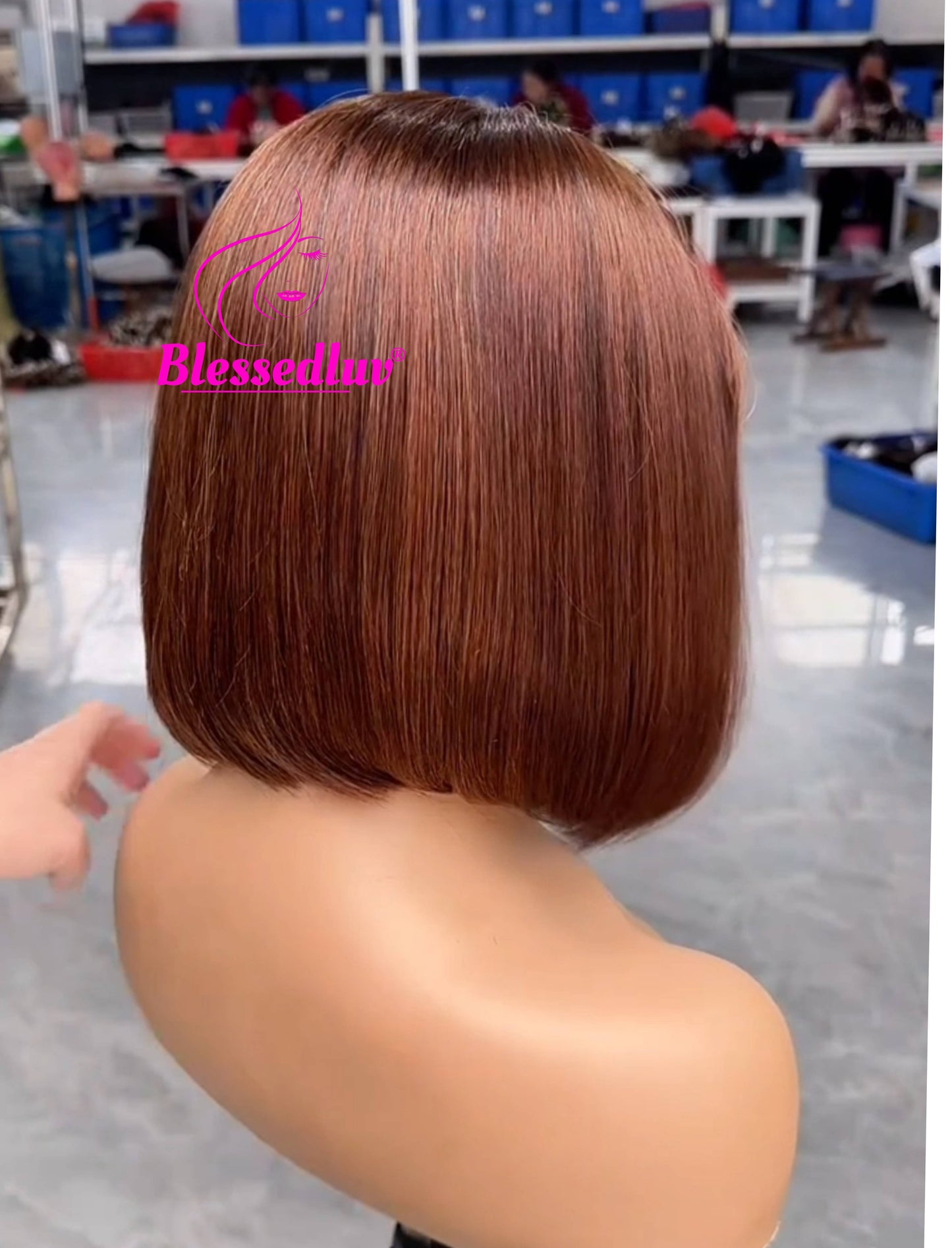 Patricia- Lagos Hairline HD Lace Frontal Coloured Bob Wig-Wig-Blessedluv.com-Brazilianweave.com