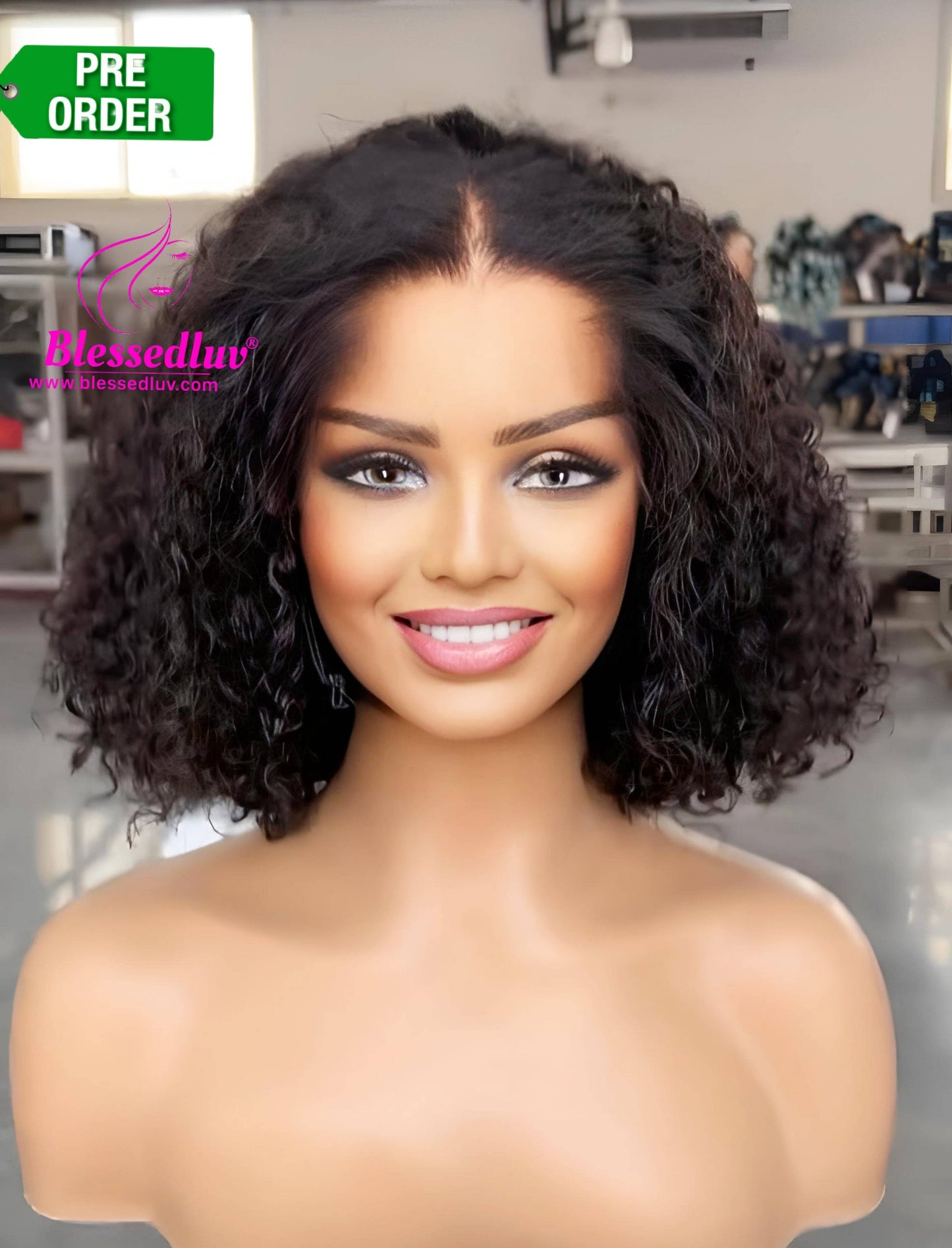 Vivian Lagos Hairline HD Lace Frontal Curly Bob Wig-Wig-www.blessedluv.com-Brazilianweave.com