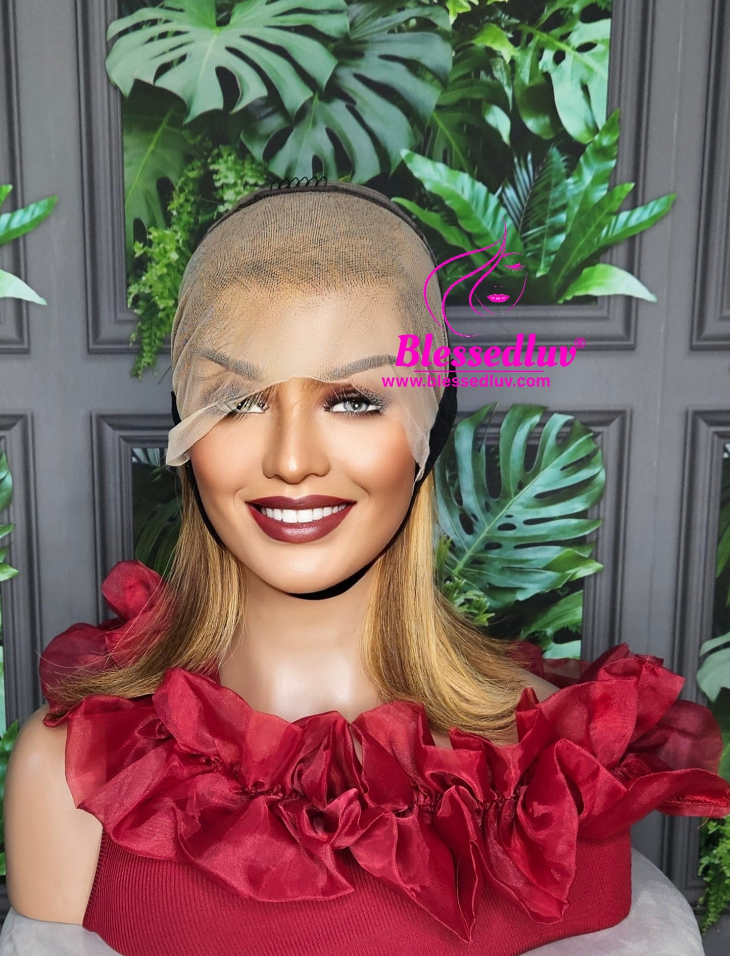 Sunny - Blonde Highlights Custom Frontal Wig-Wig-Blessedluv.com-Brazilianweave.com