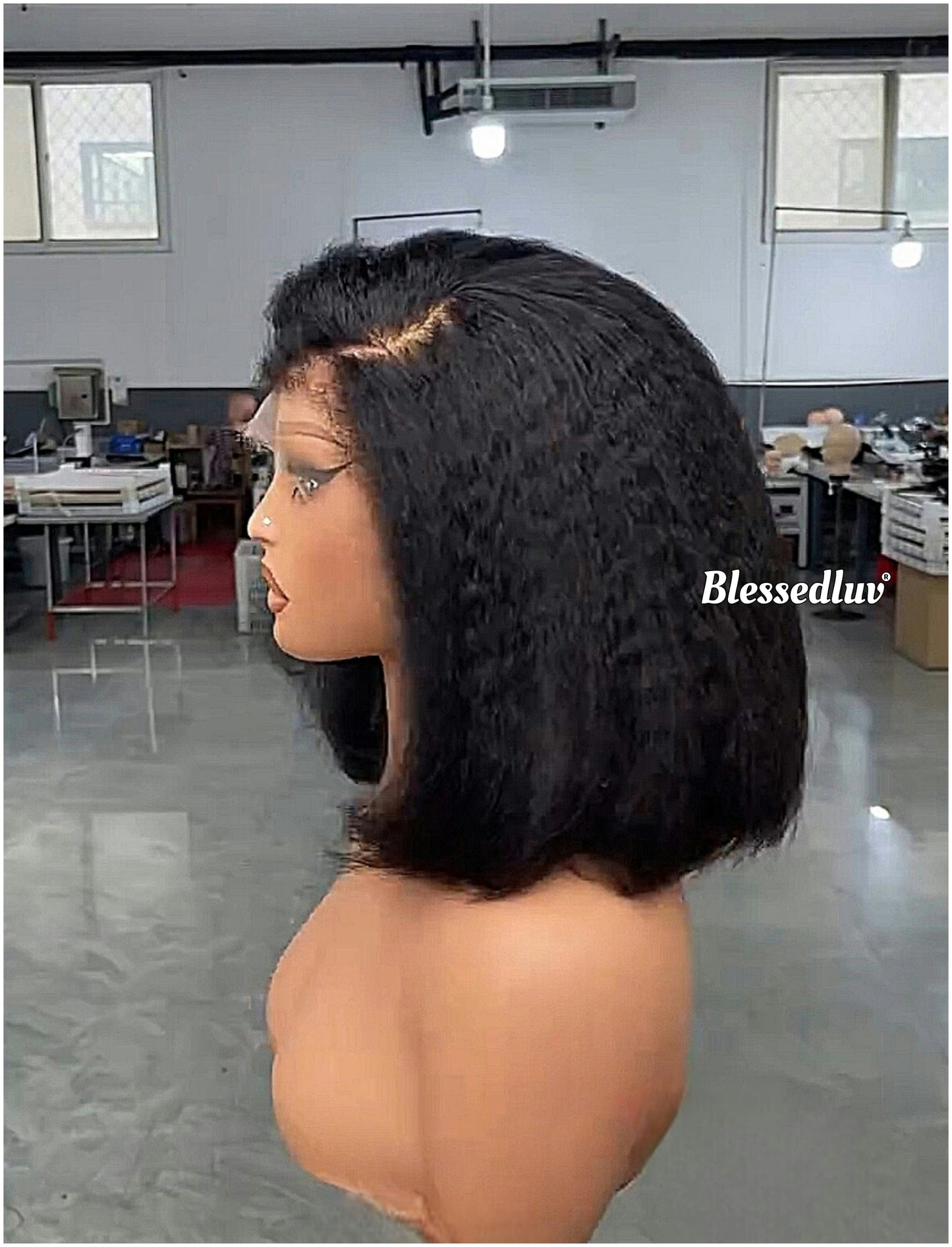 Lakesha – 4CTextured Ventilated Custom Glueless Bob Wig | Choose Lagos or Standard Hairline