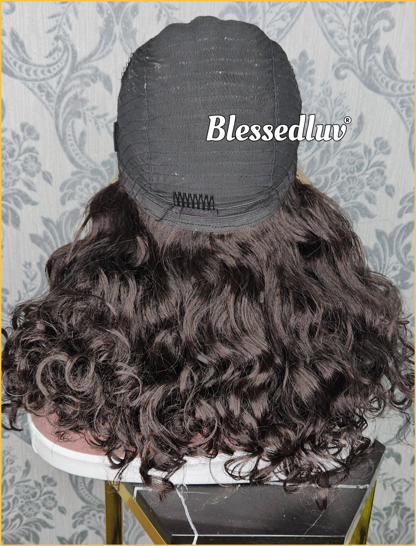 Abi – Yaki Curly Human Blend Synthetic Lace Wig-Wig-Blessedluv.com-Brazilianweave.com