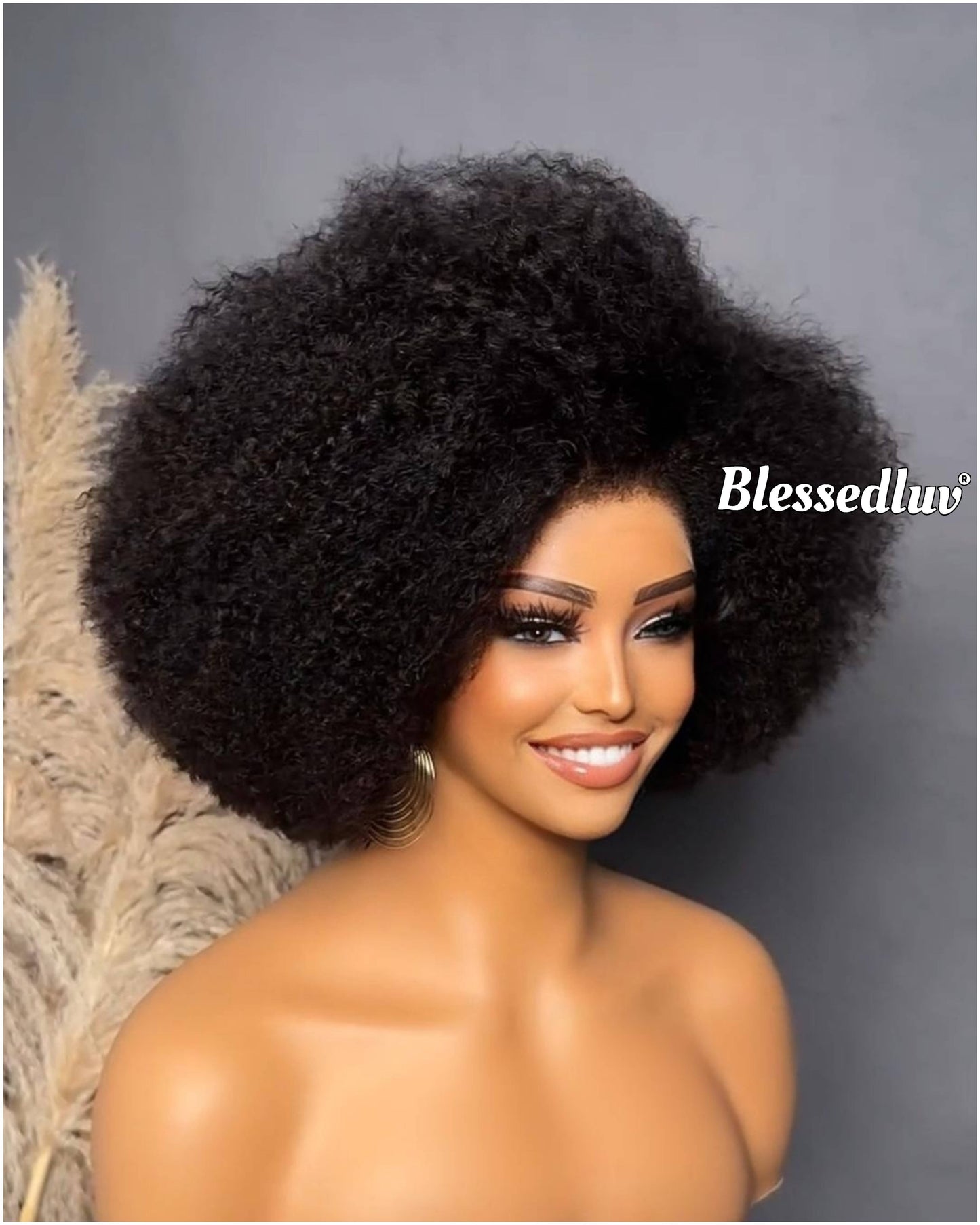 African Queen - 4c Texture Ventilated Kinky Wig-Blessedluv.com-Brazilianweave.com
