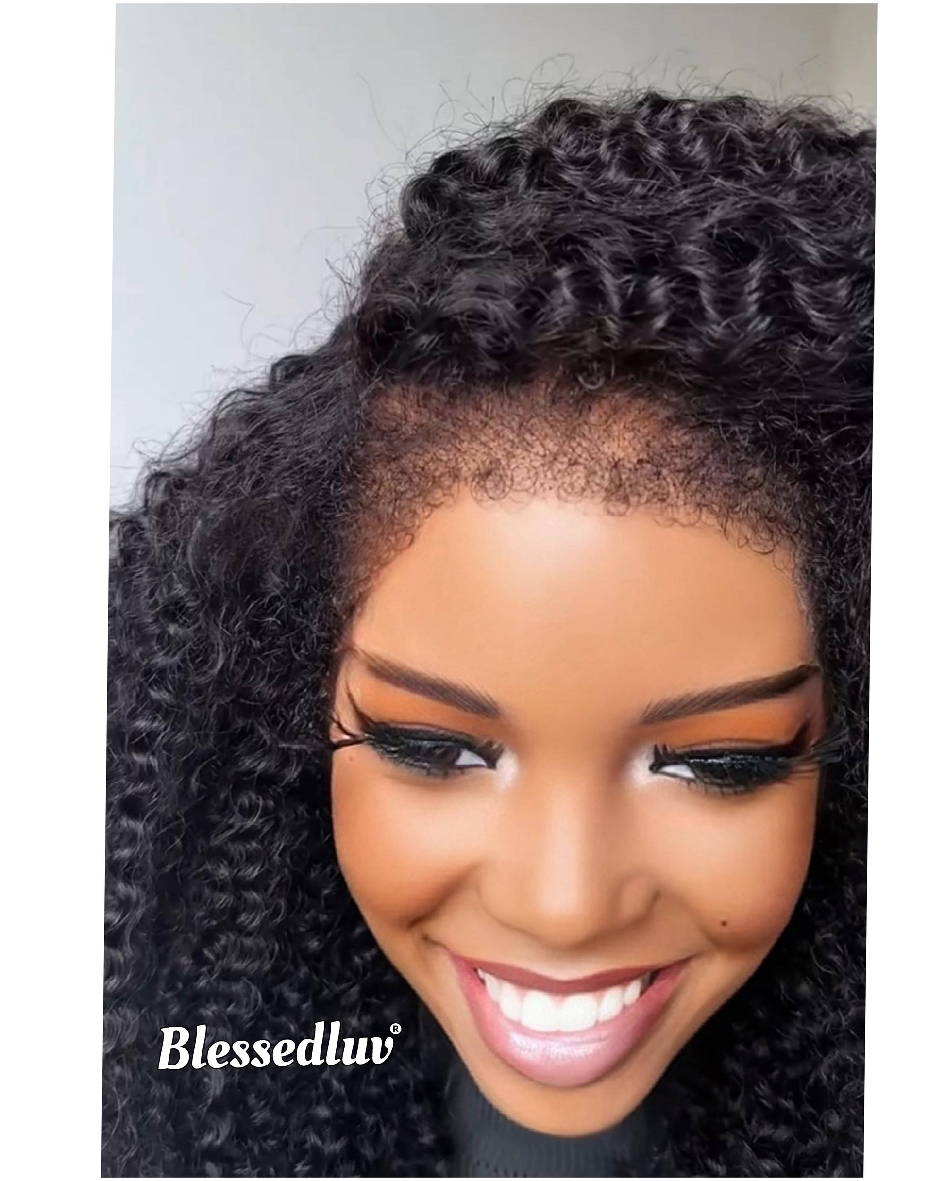 Amara - 4c Texture Ventilated Afro Kinky Curly Frontal Wig-Blessedluv.com-Brazilianweave.com