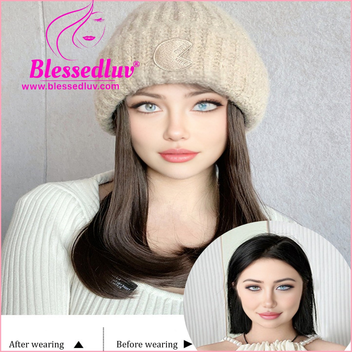 Crystal Woolly Hat Wig - Synthetic Hair Sale-WIG-Blessedluv.com-Brazilianweave.com