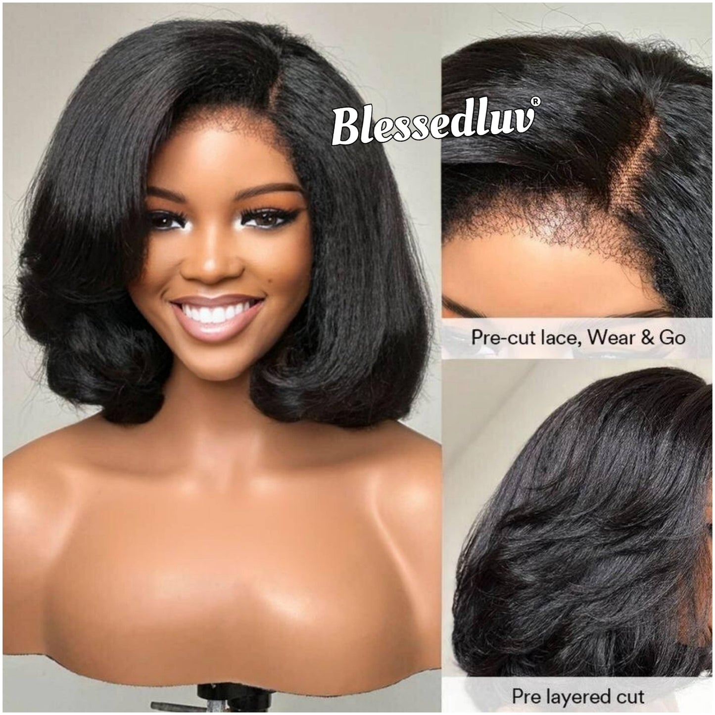 Pauline - 4C Texture Ventilated Bob Wig-Blessedluv.com-Brazilianweave.com