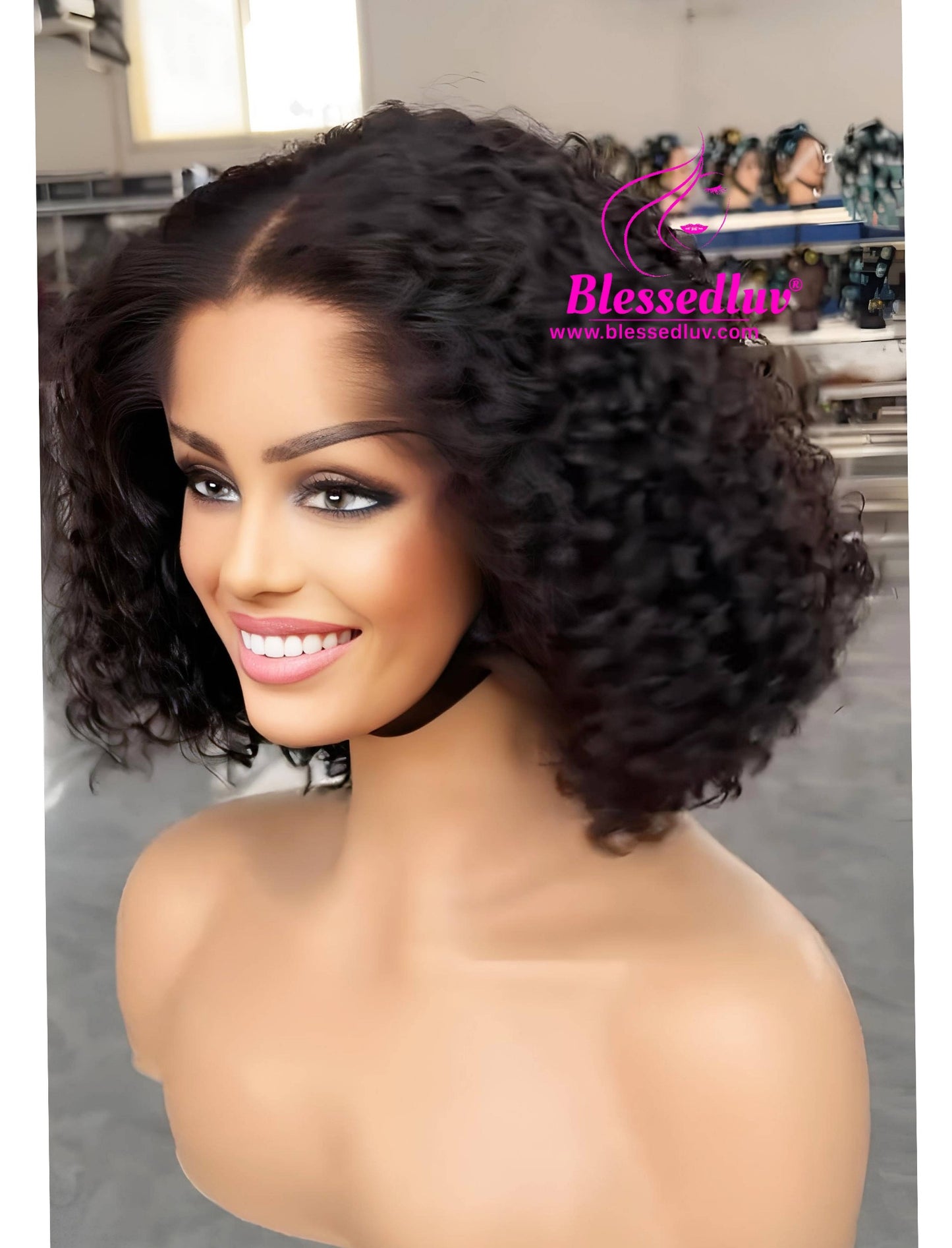 Vivian Lagos Hairline HD Lace Frontal Curly Bob Wig-Wig-www.blessedluv.com-Brazilianweave.com