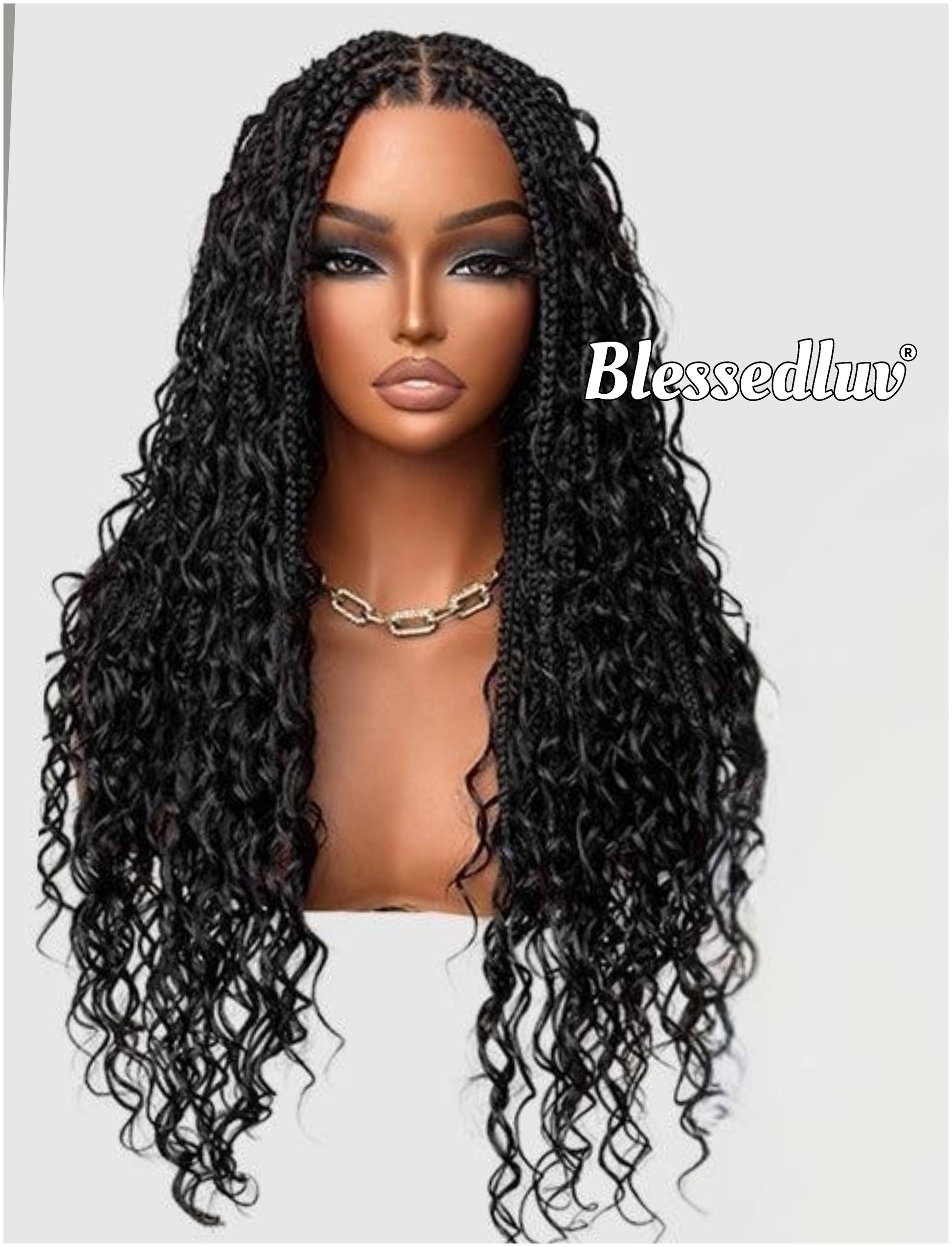 Fola- Boho Knotless Braids Full Lace HD Wig – Adjustable Drawstring Fit-Wig-Blessedluv.com-Brazilianweave.com