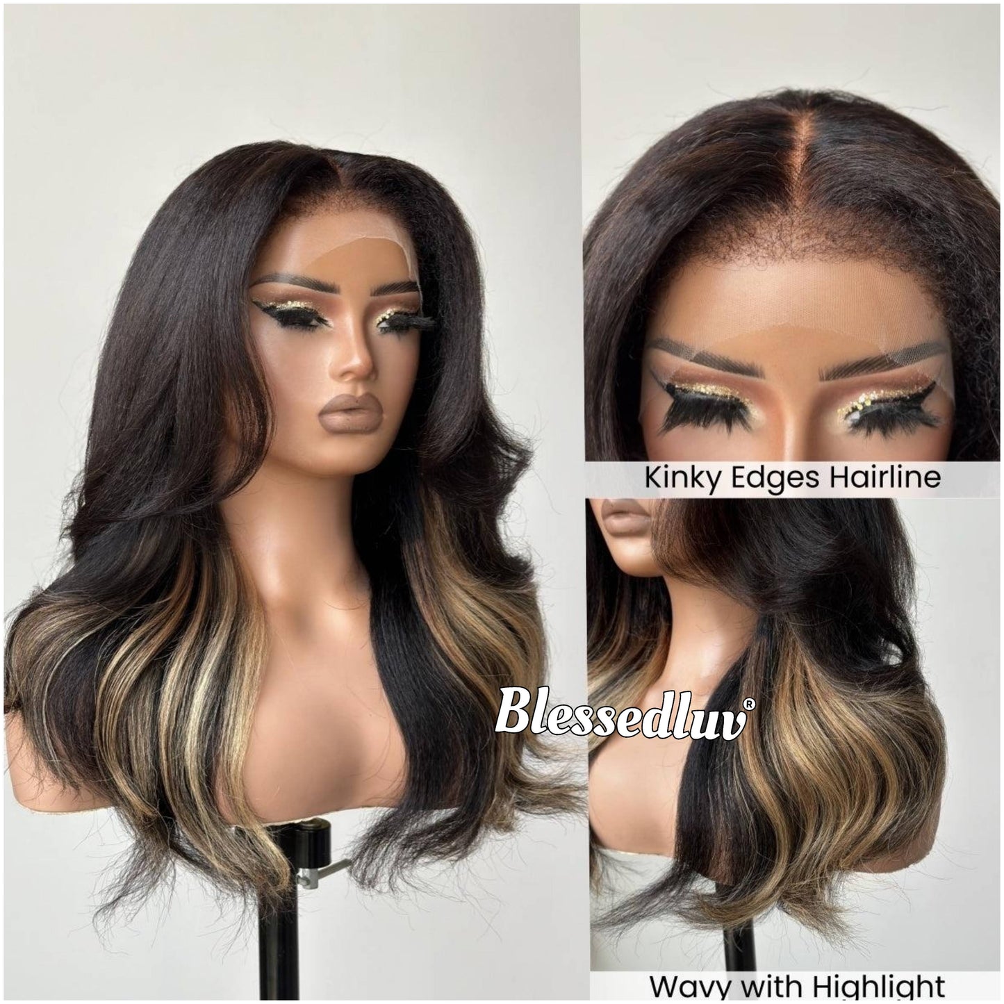 Salma - 4c Texture Ventilated Kinky Wig-Blessedluv.com-Brazilianweave.com