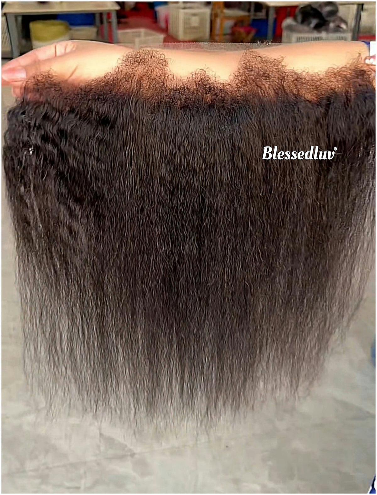 4C Edges Textured Straight Lagos & M Shape Hairline 13x4 Lace Frontal