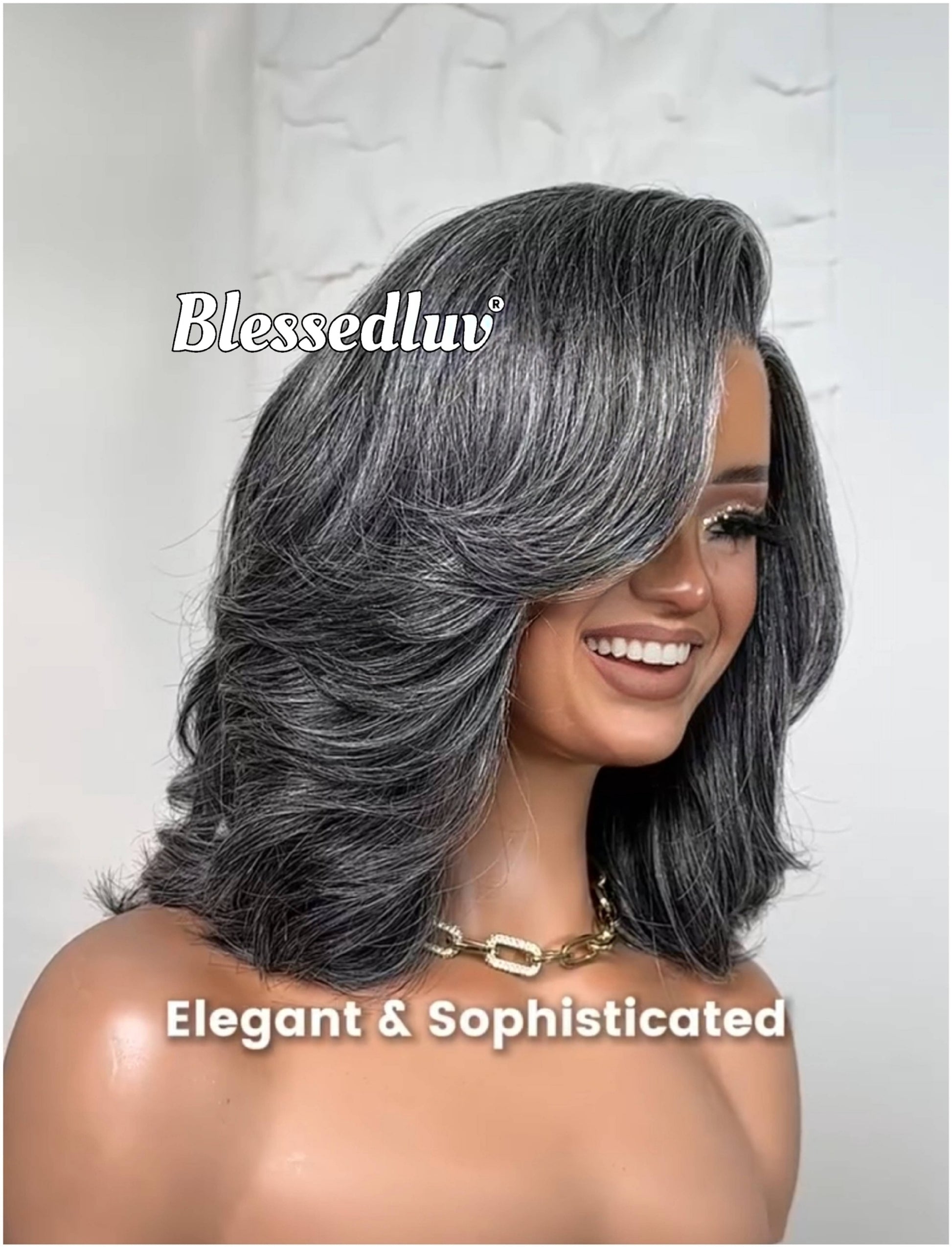 Evelyn - Elegant Salt & Pepper Grey HD Lace Wig – Layered, Glueless-Blessedluv.com-Brazilianweave.com