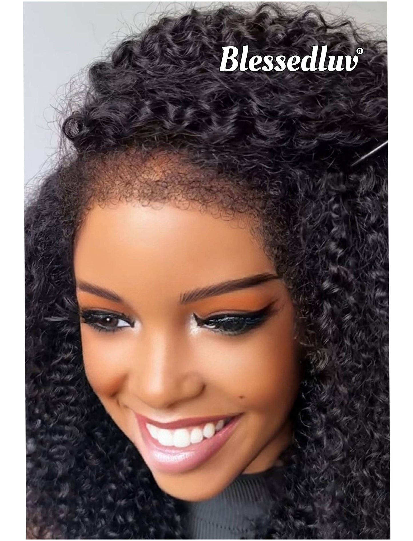 Amara - 4c Texture Ventilated Afro Kinky Curly Frontal Wig-Blessedluv.com-Brazilianweave.com