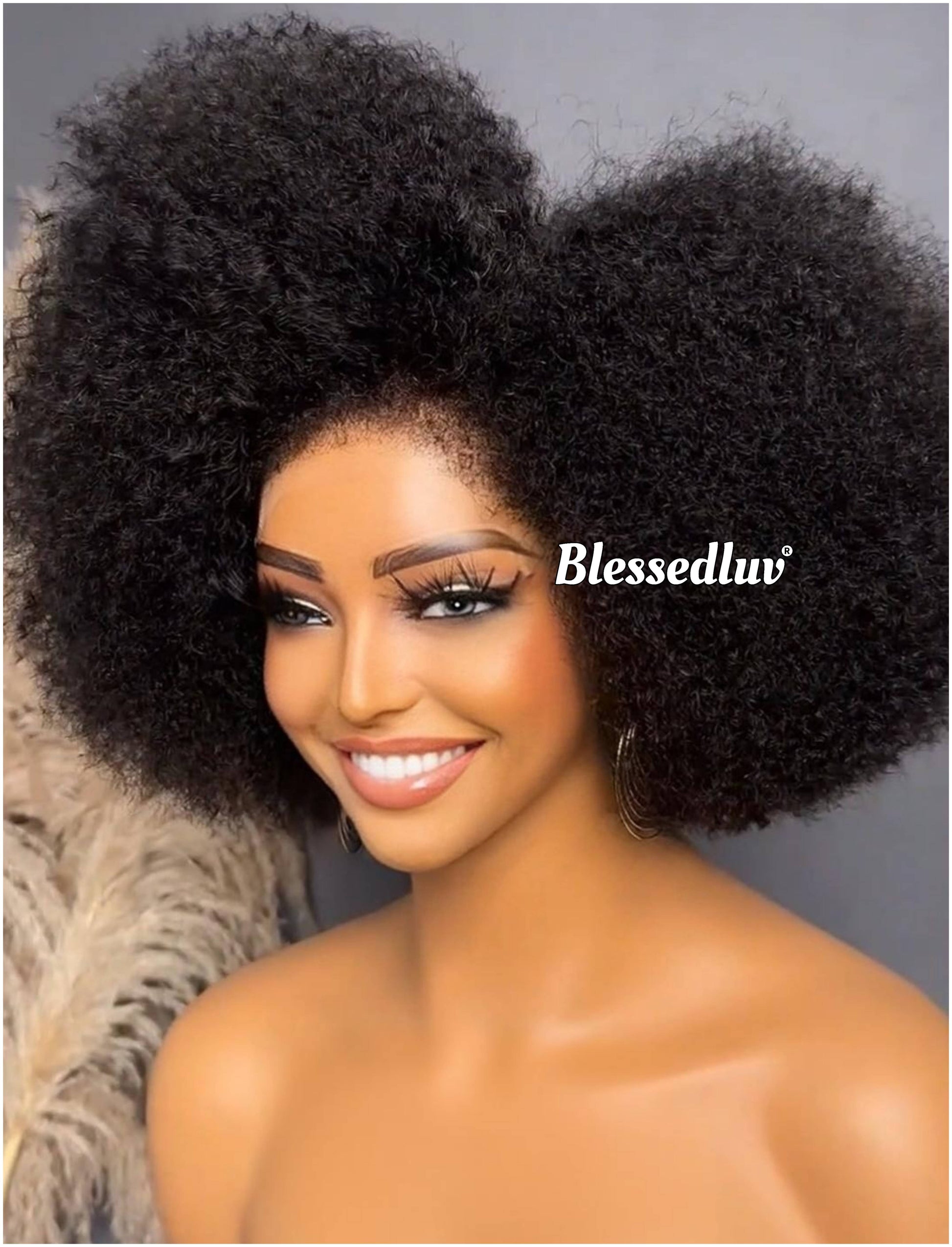 African Queen - 4c Texture Ventilated Kinky Wig-Blessedluv.com-Brazilianweave.com