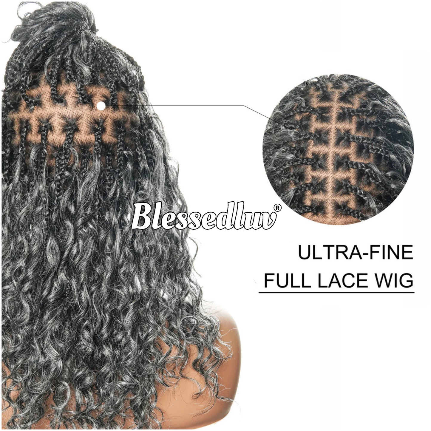 - Salt & Pepper Boho Knotless Braids Full Lace-Wig-Blessedluv.com-Brazilianweave.com