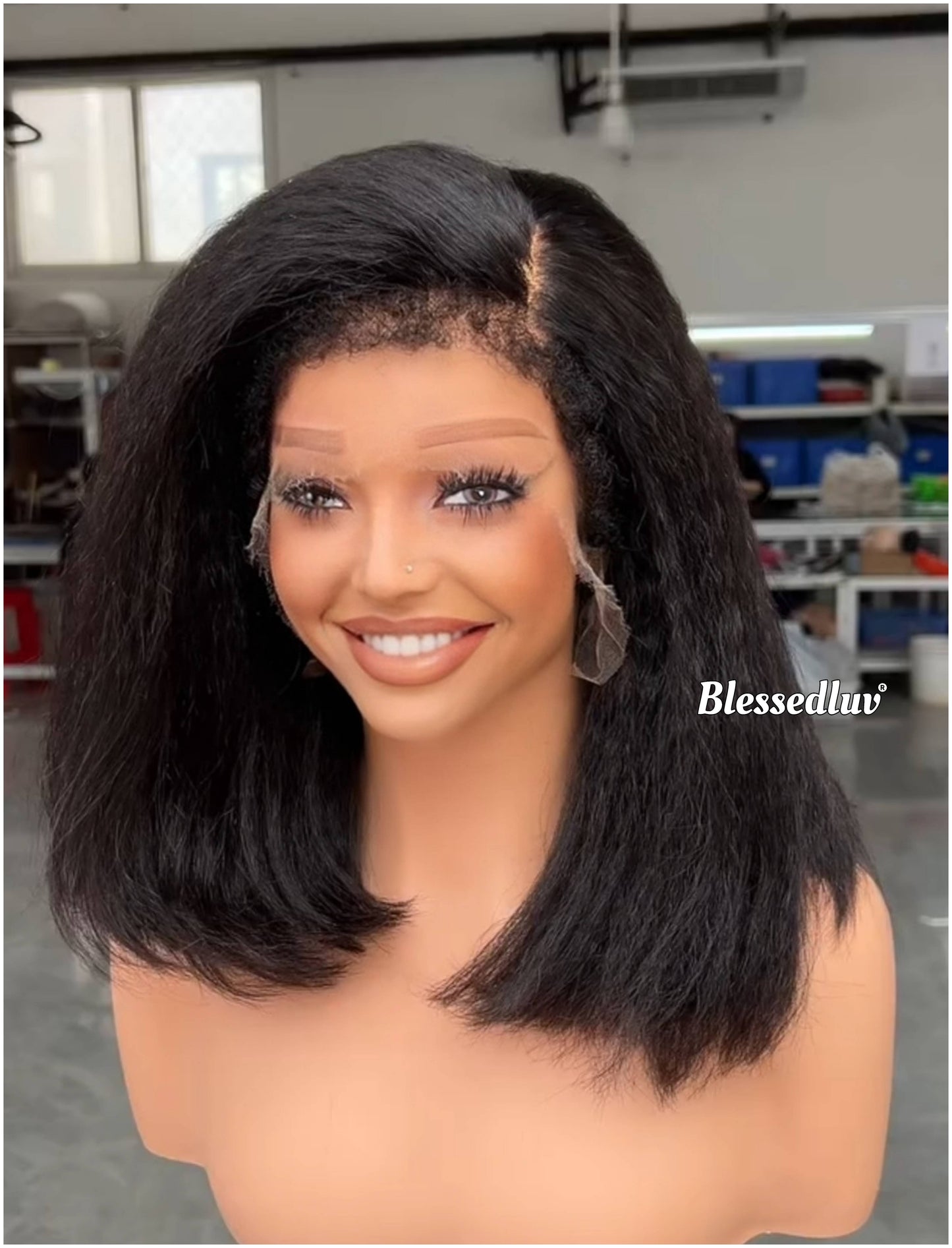 Vee – 4CTextured Ventilated Custom Glueless Bob Wig | Choose Lagos or Standard Hairline-Wig-Blessedluv.com-Brazilianweave.com