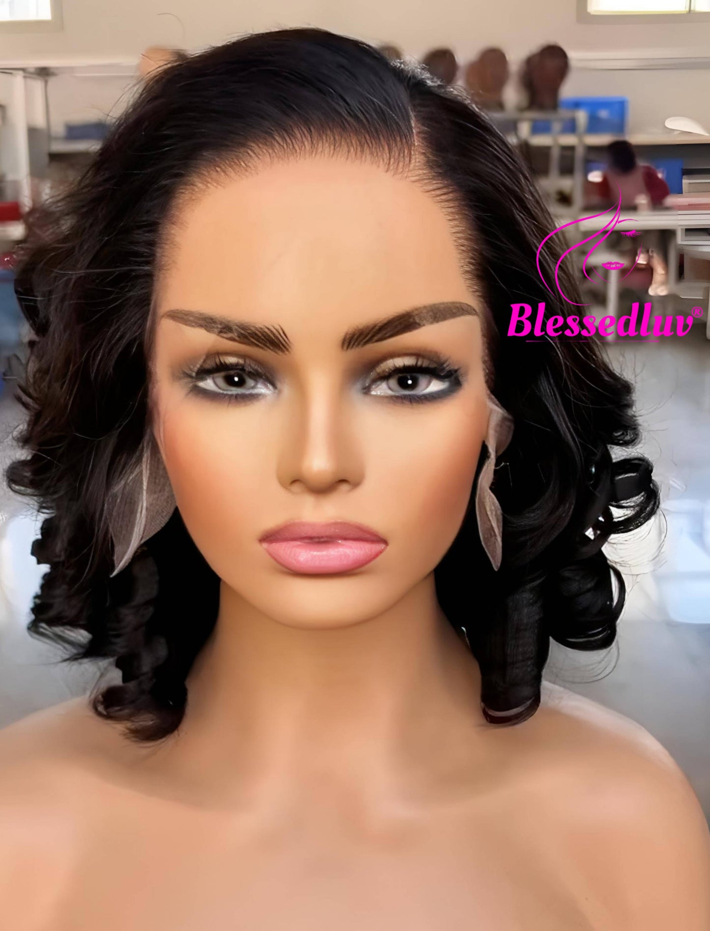 Alice - HD Lace Frontal Wig- Bouncy Curls-Wig-Blessedluv.com-Brazilianweave.com