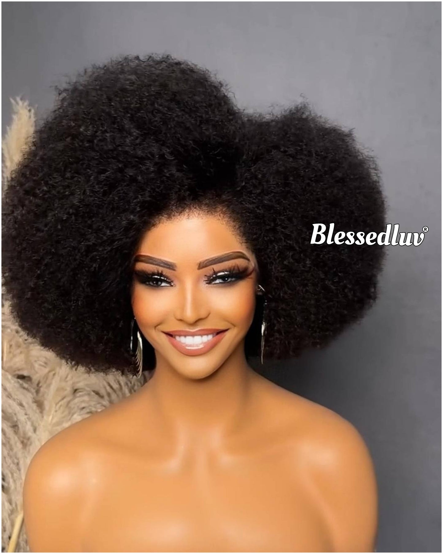 African Queen - 4c Texture Ventilated Kinky Wig-Blessedluv.com-Brazilianweave.com