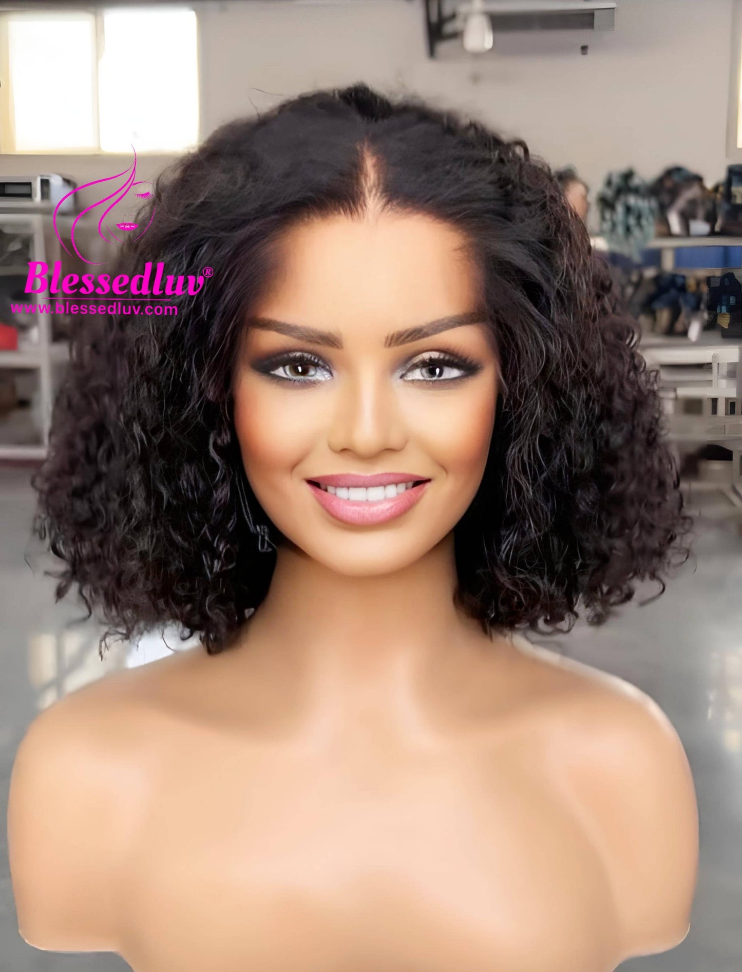 Vivian Lagos Hairline HD Lace Frontal Curly Bob Wig-Wig-www.blessedluv.com-Brazilianweave.com