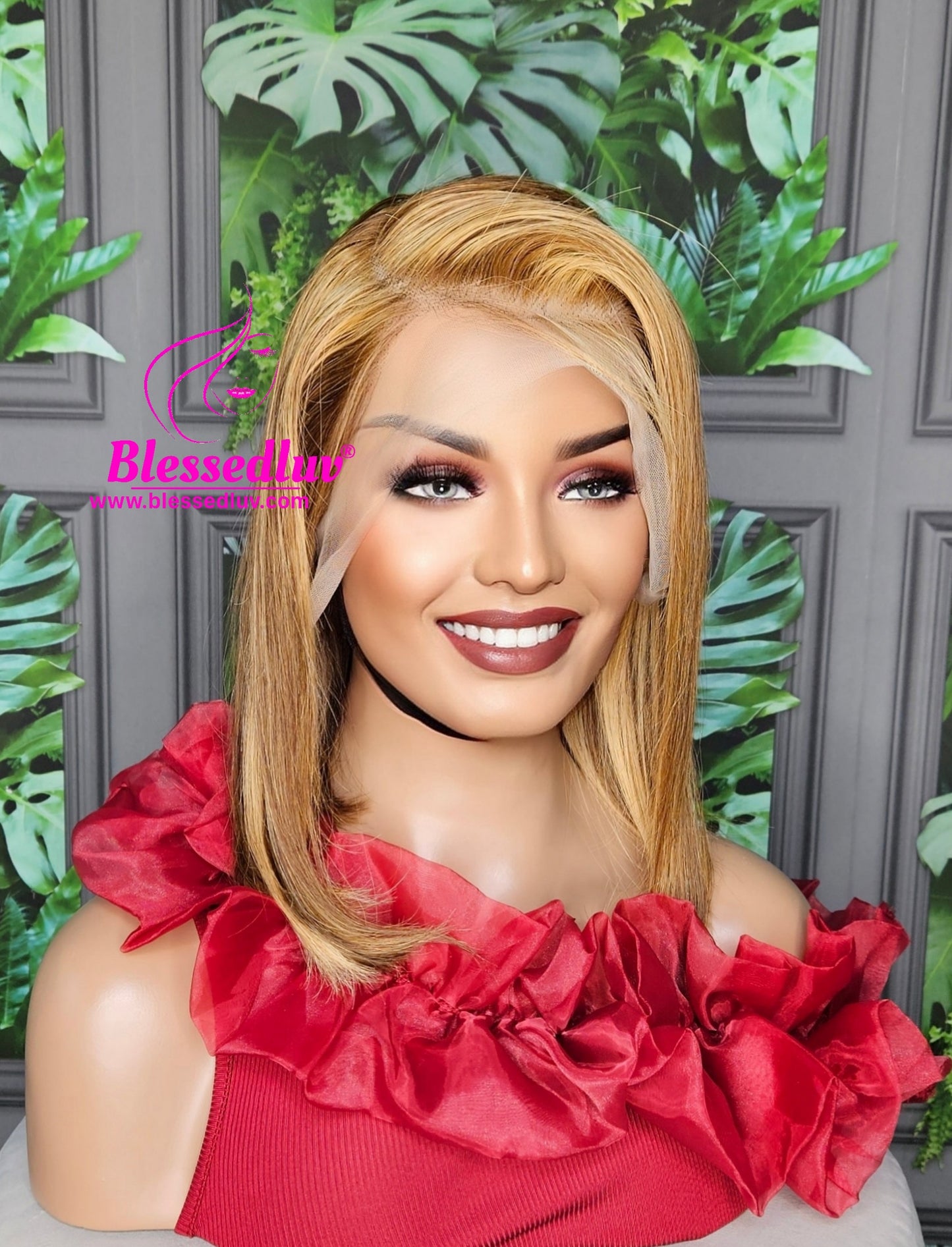 Sunny - Blonde Highlights Custom Frontal Wig-Wig-Blessedluv.com-Brazilianweave.com